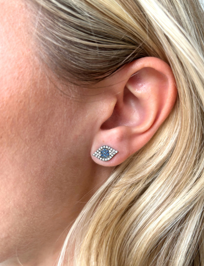 Sample Sale SINGLE Evil Eye Studs