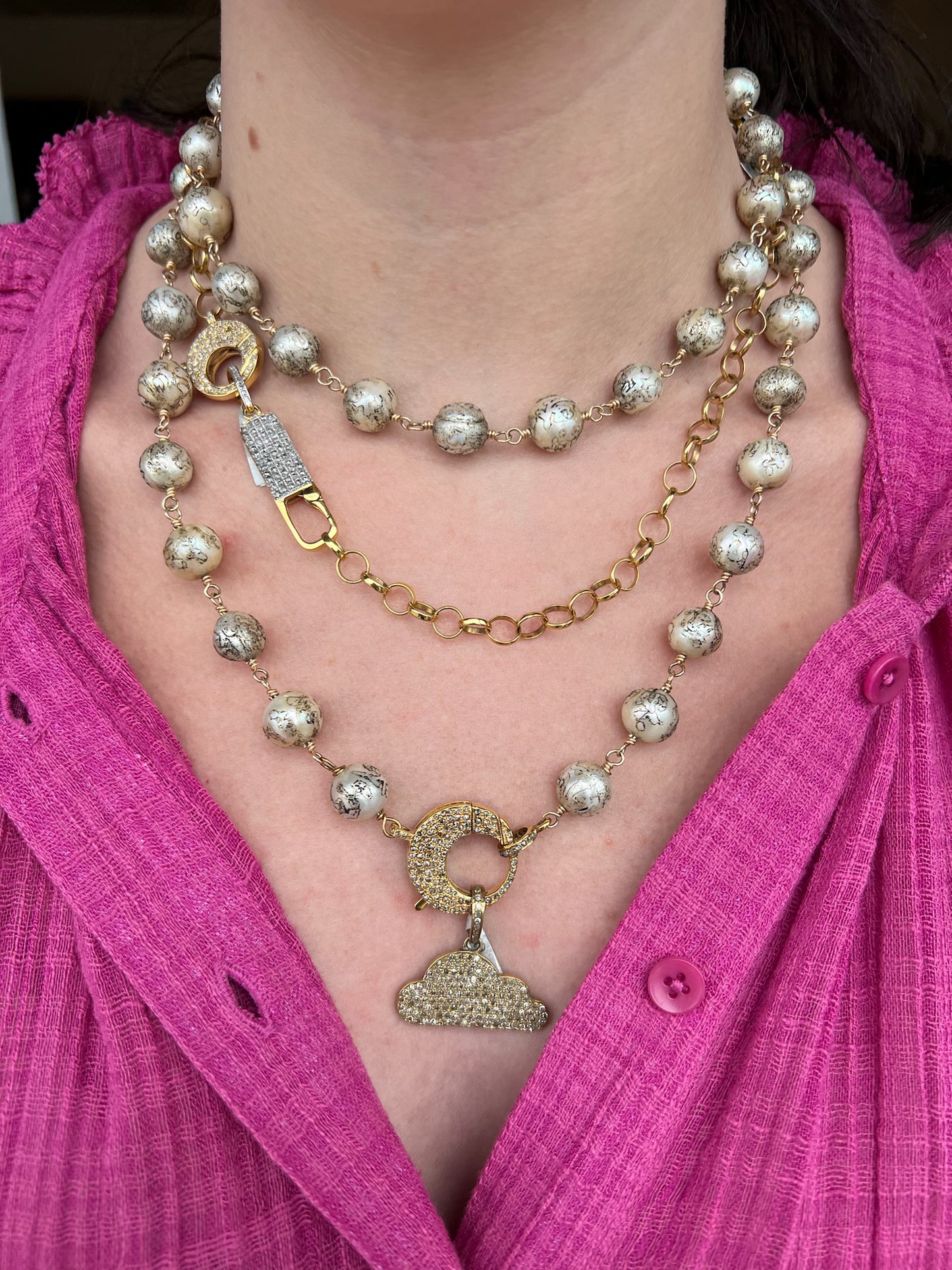 The Woods Fine Jewelry Mother of Pearl Nepal Necklace, 36"
