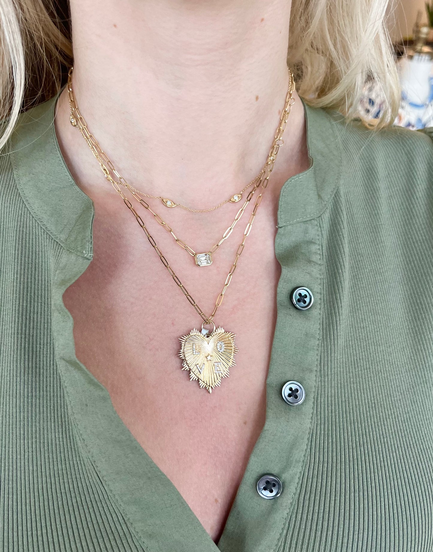 14K Vintage La Rose Paperclip Chain