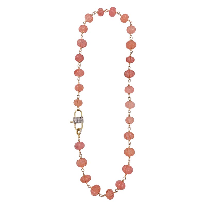 The Woods Fine Jewelry Peach Quartz Necklace, 17"