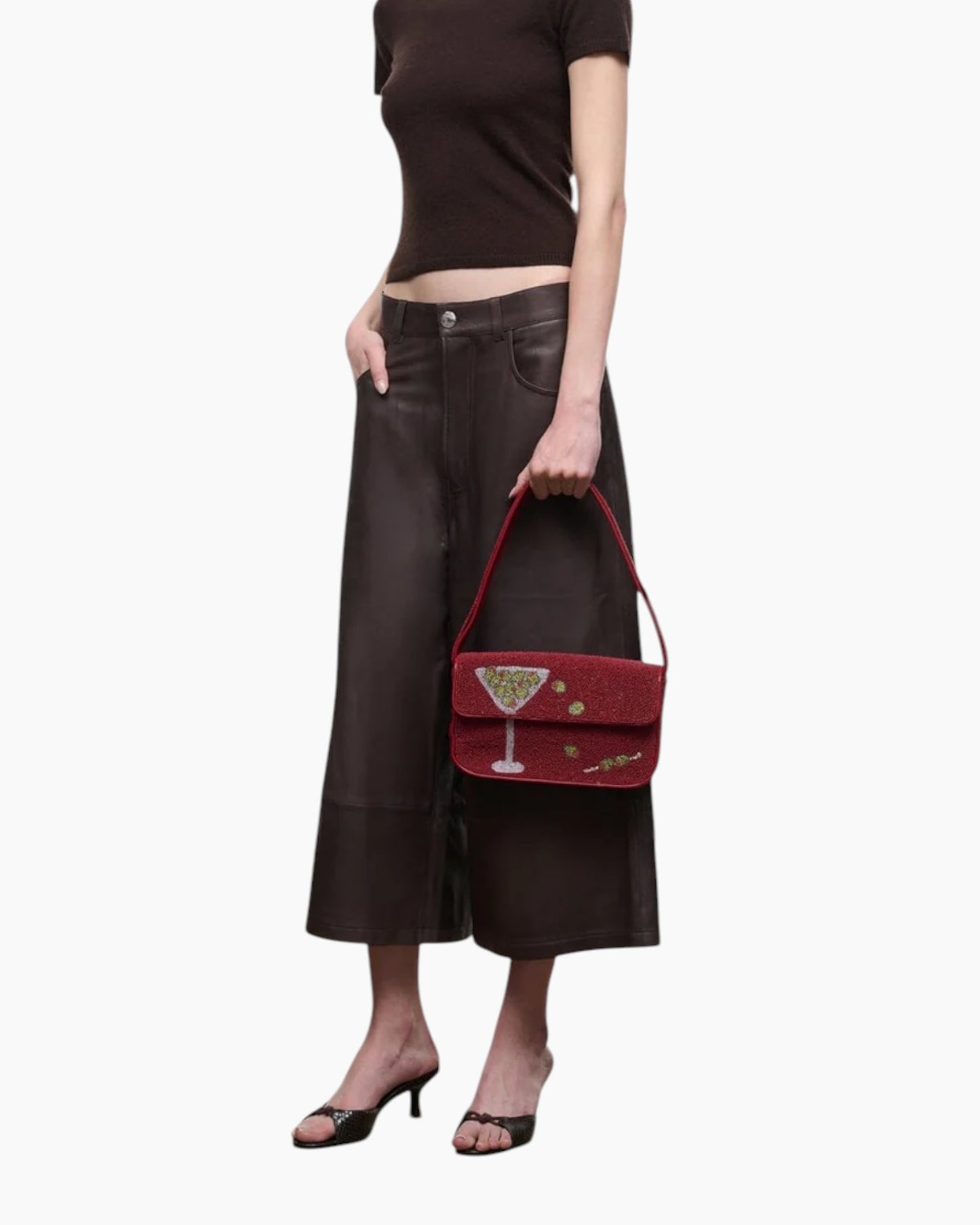Staud Tommy Dirty Martini Beaded Bag