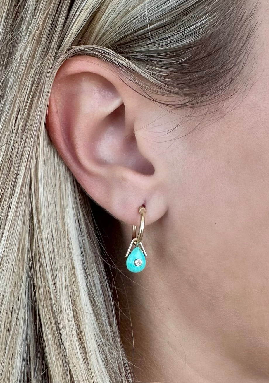 Pascale Monvoisin Orso Turquoise Hoop Earrings