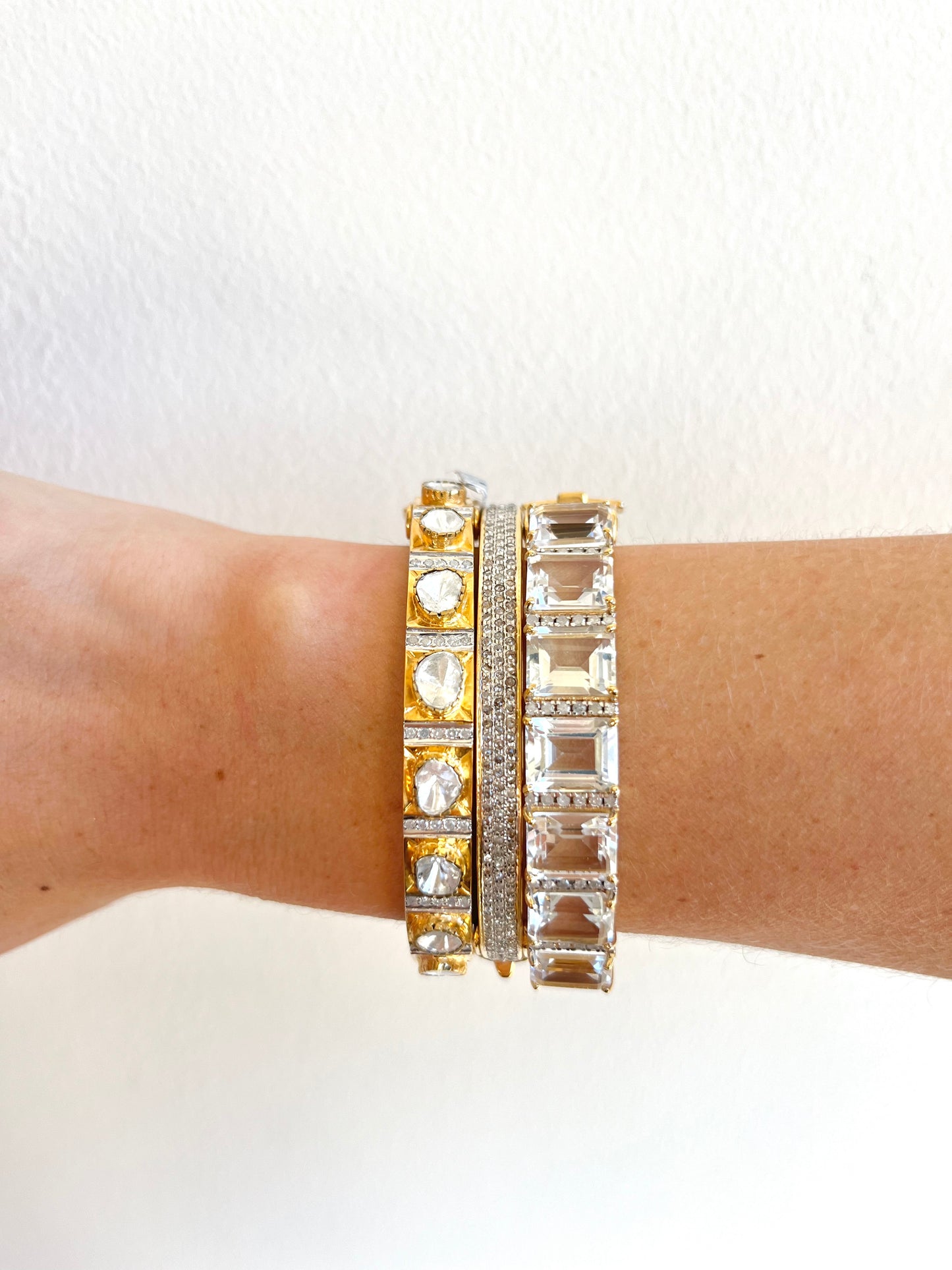 The Woods Rose Cut Diamond Bangle