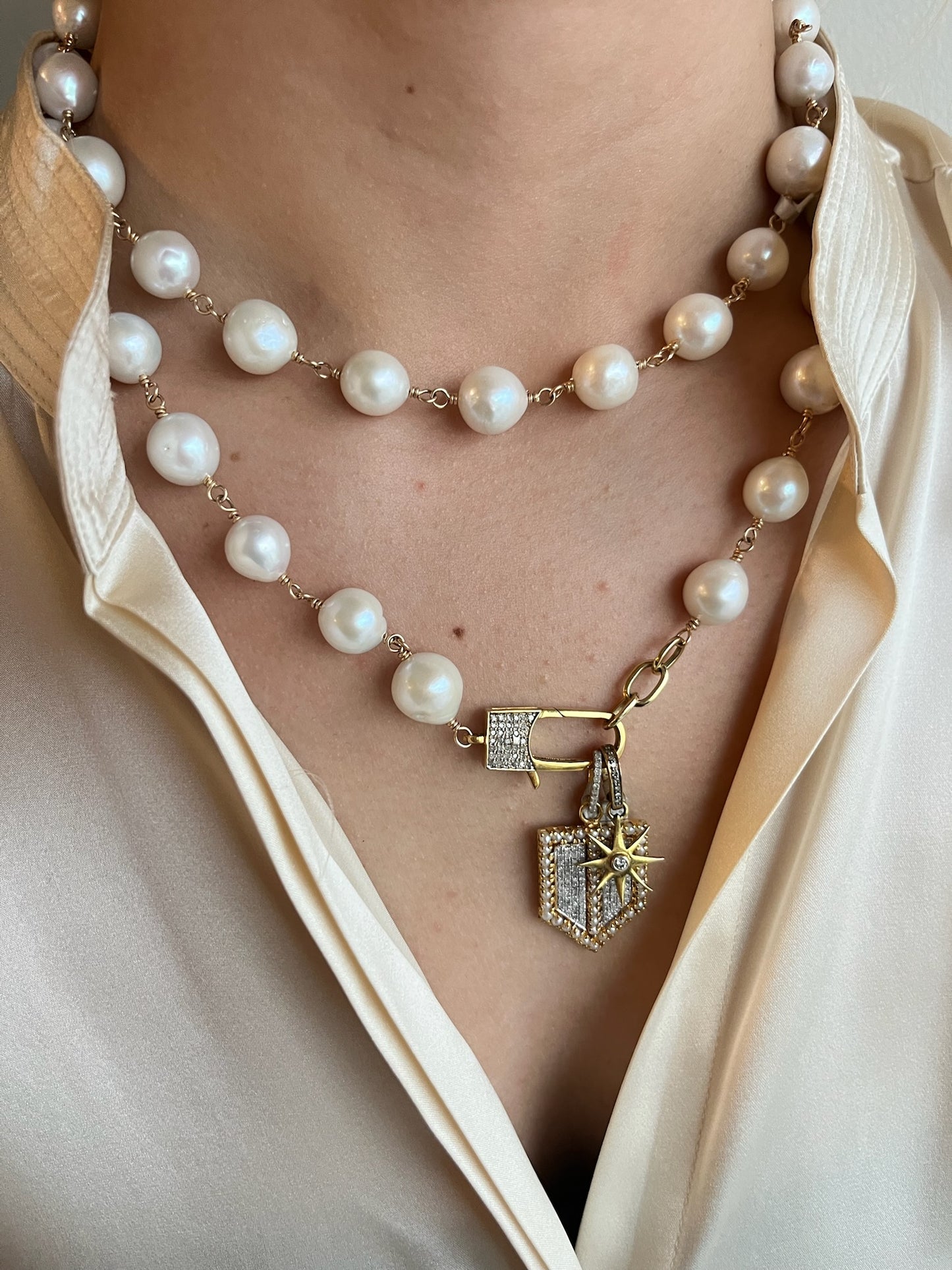 The Woods Fine Diamond Shield Pendant