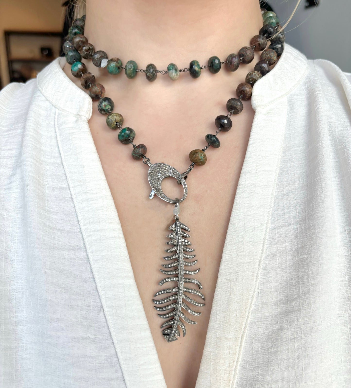 Sample Sale Chyrsocolla Necklace