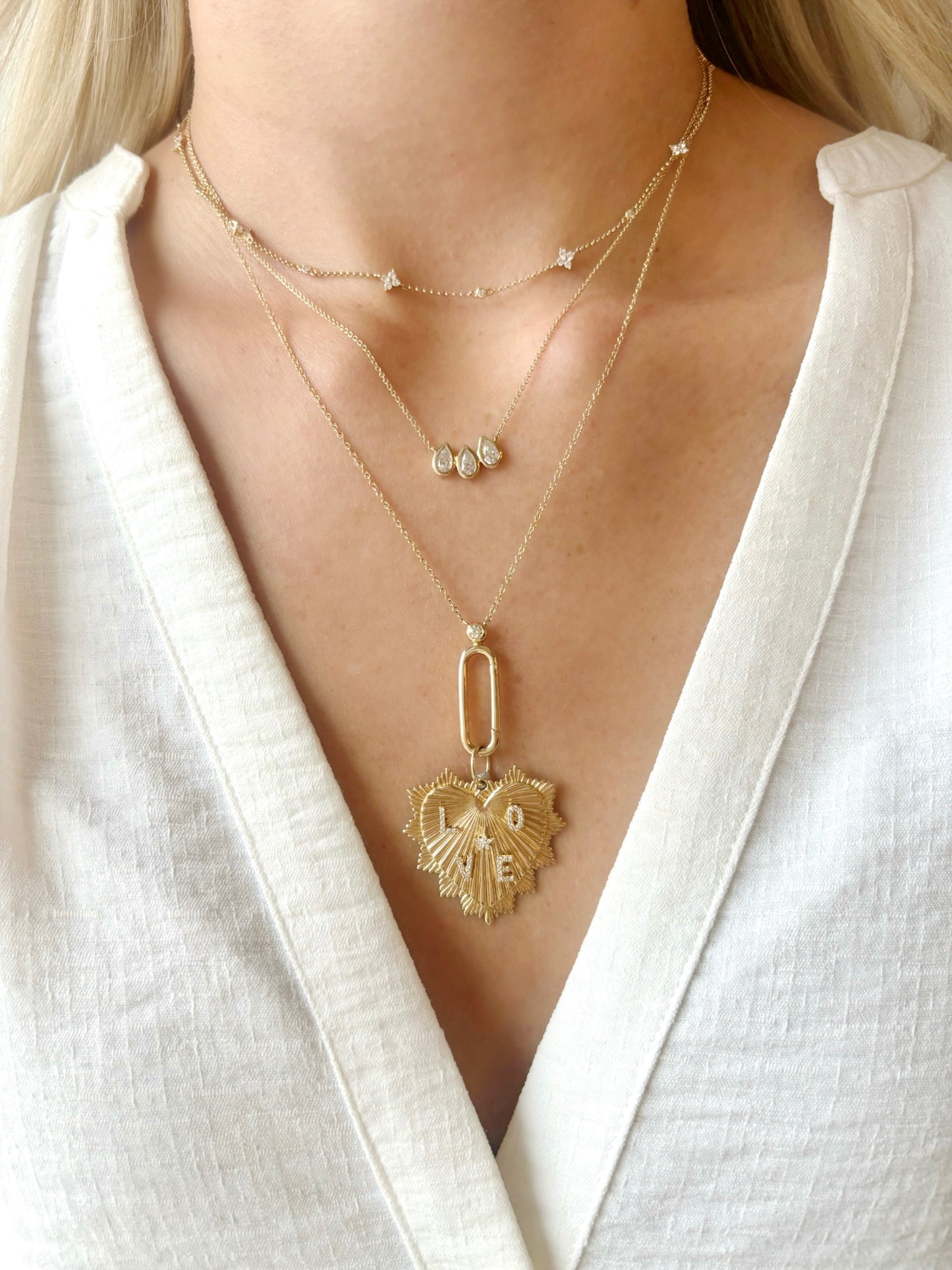 14k Paperclip Clasp Necklace