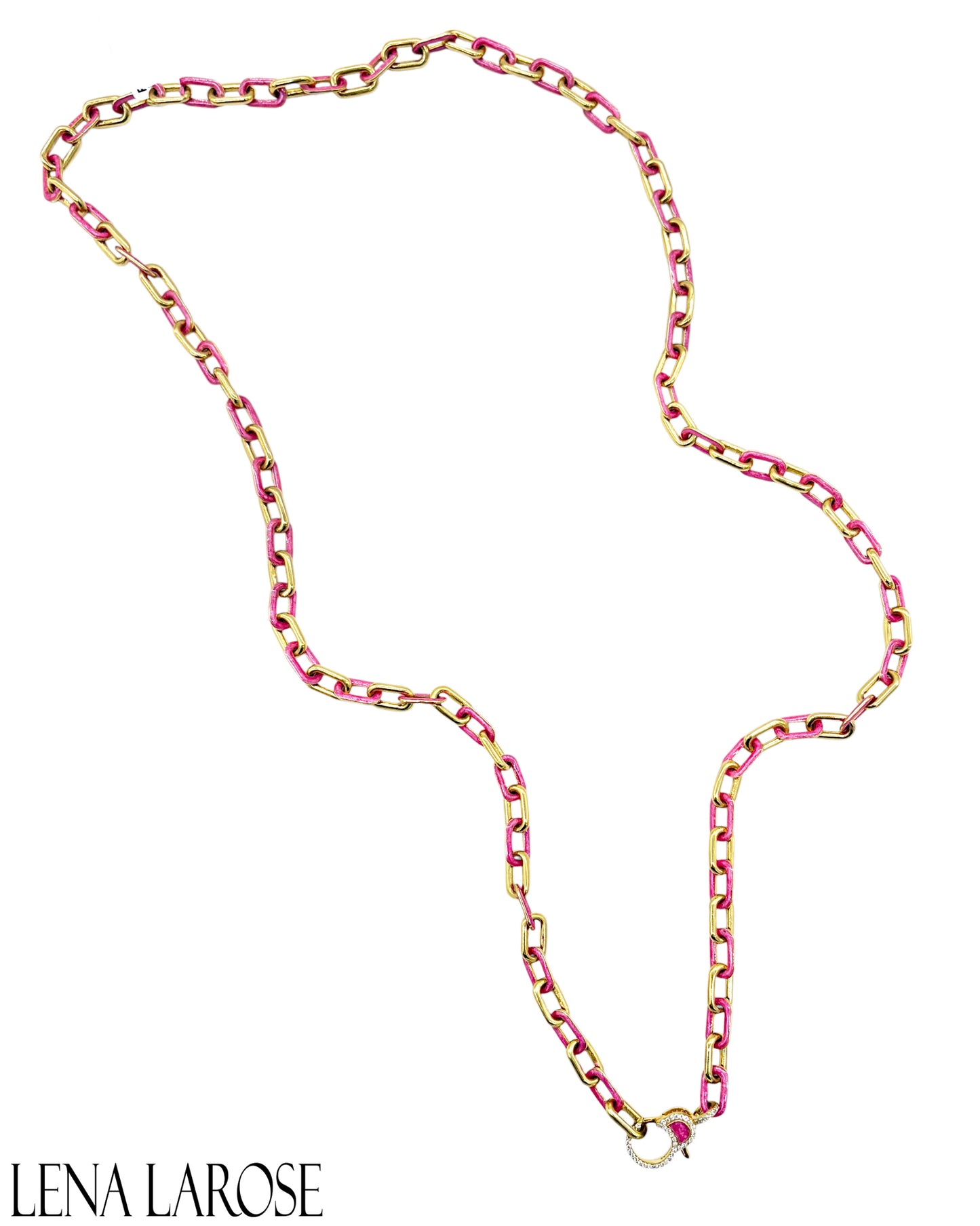 TRUNK-SHOW Royal Nomad Rachel Long Chain Metallic Pink