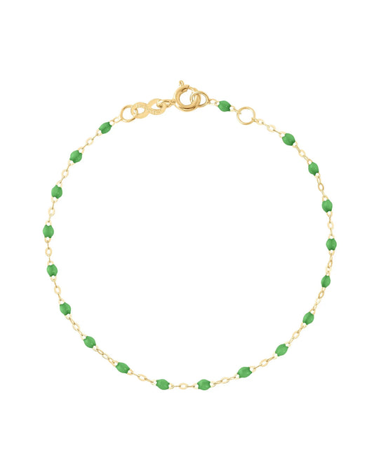 Classic Gigi Bracelet Green 6.7"