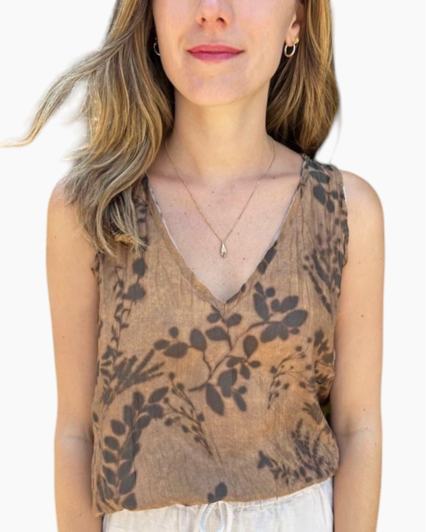 Go Silk Crinkle Tank- Chai Society