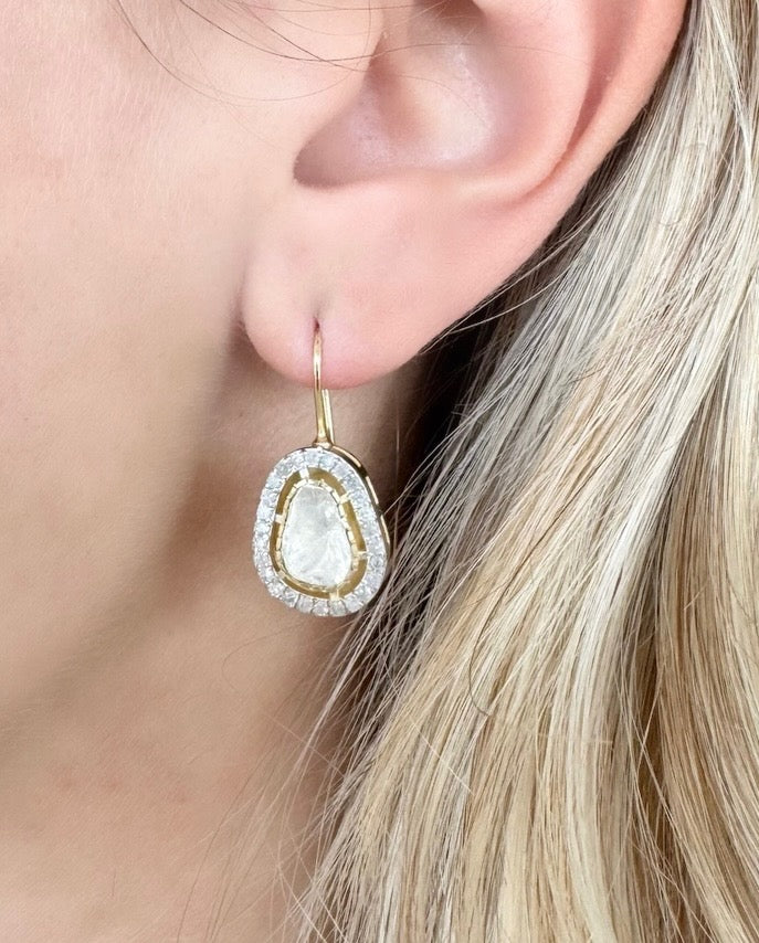 TRUNKSHOW The Woods Rose Cut Drop Earrings