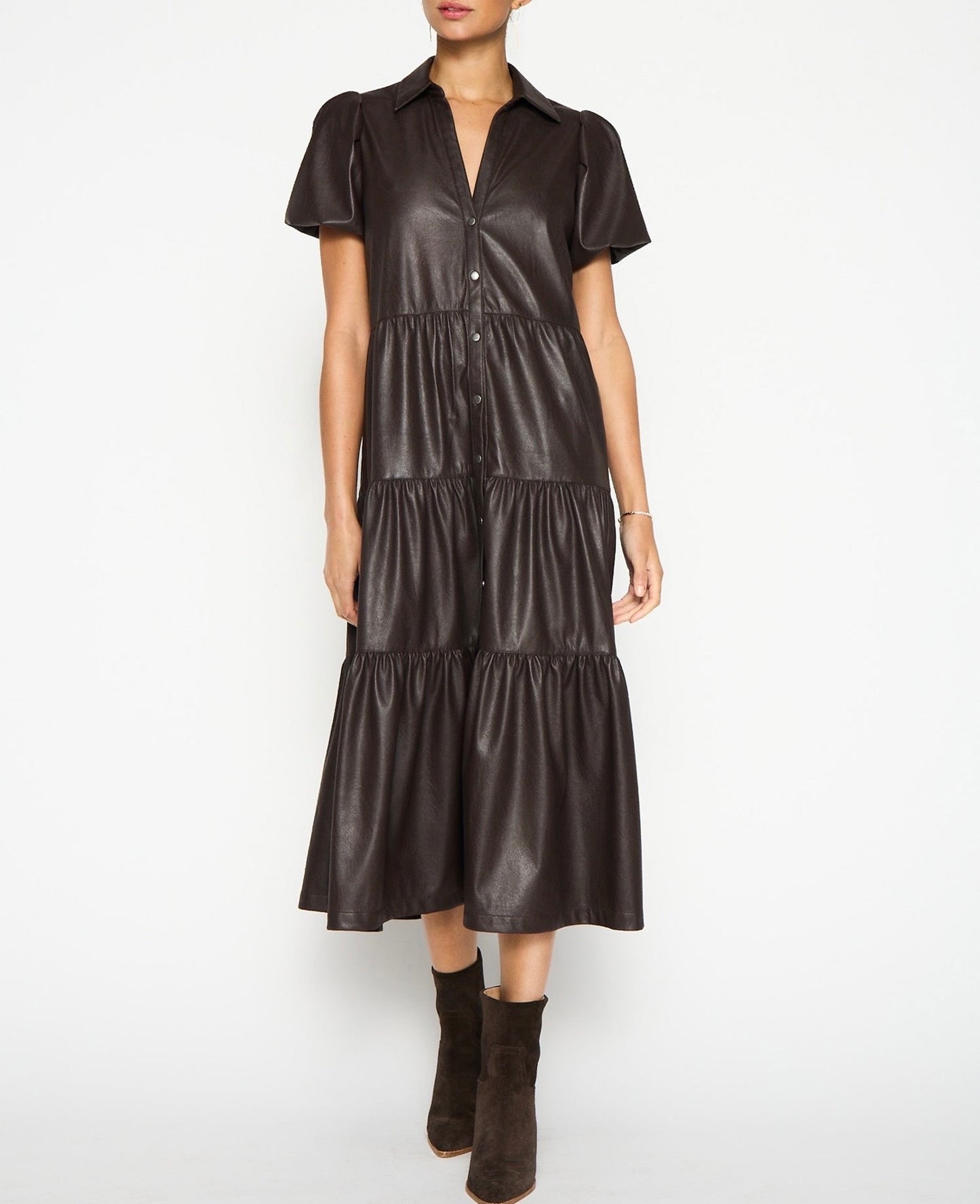 Brochu Walker Havana Dress in Vegan Leather