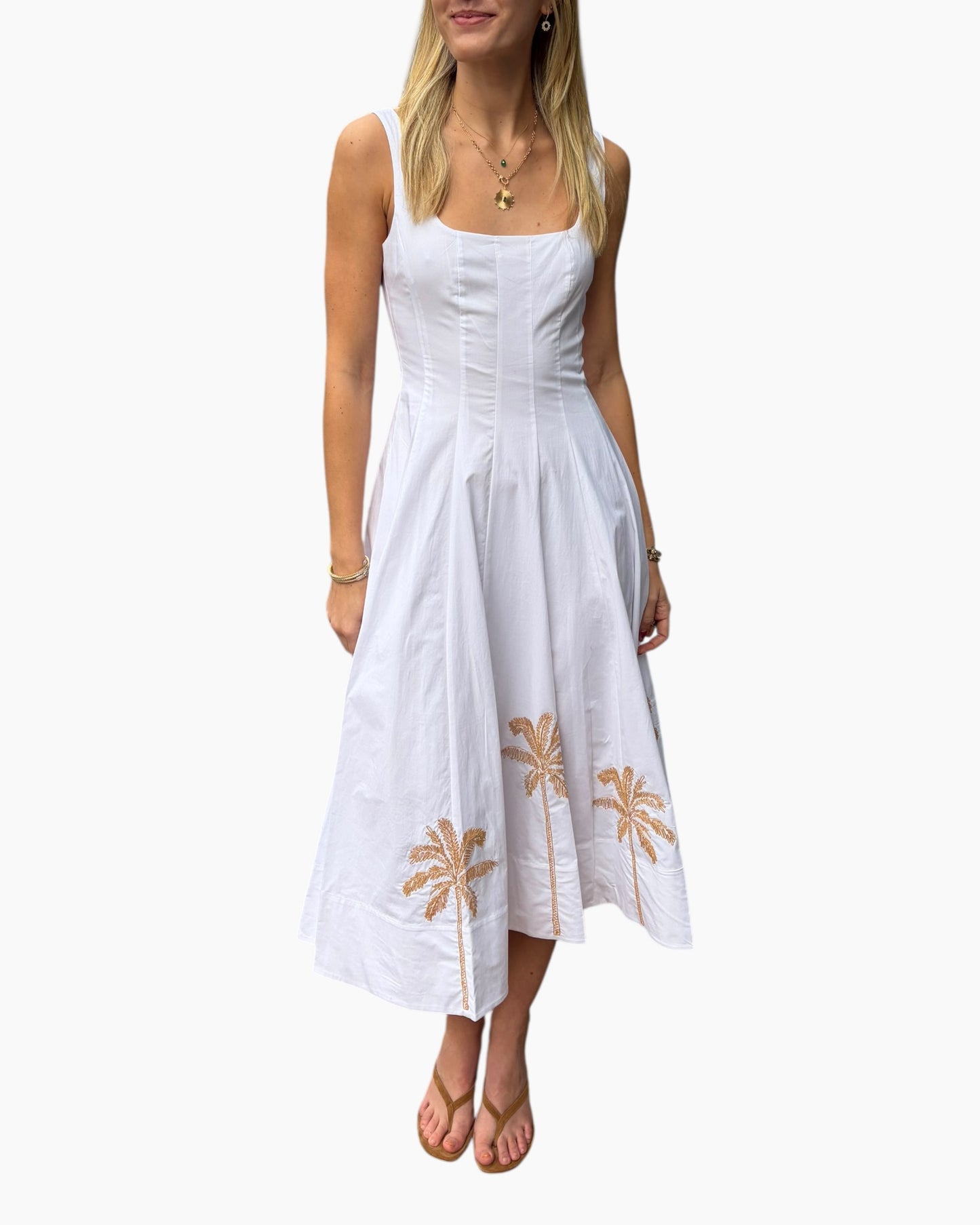 Staud Wells Dress Embroidered