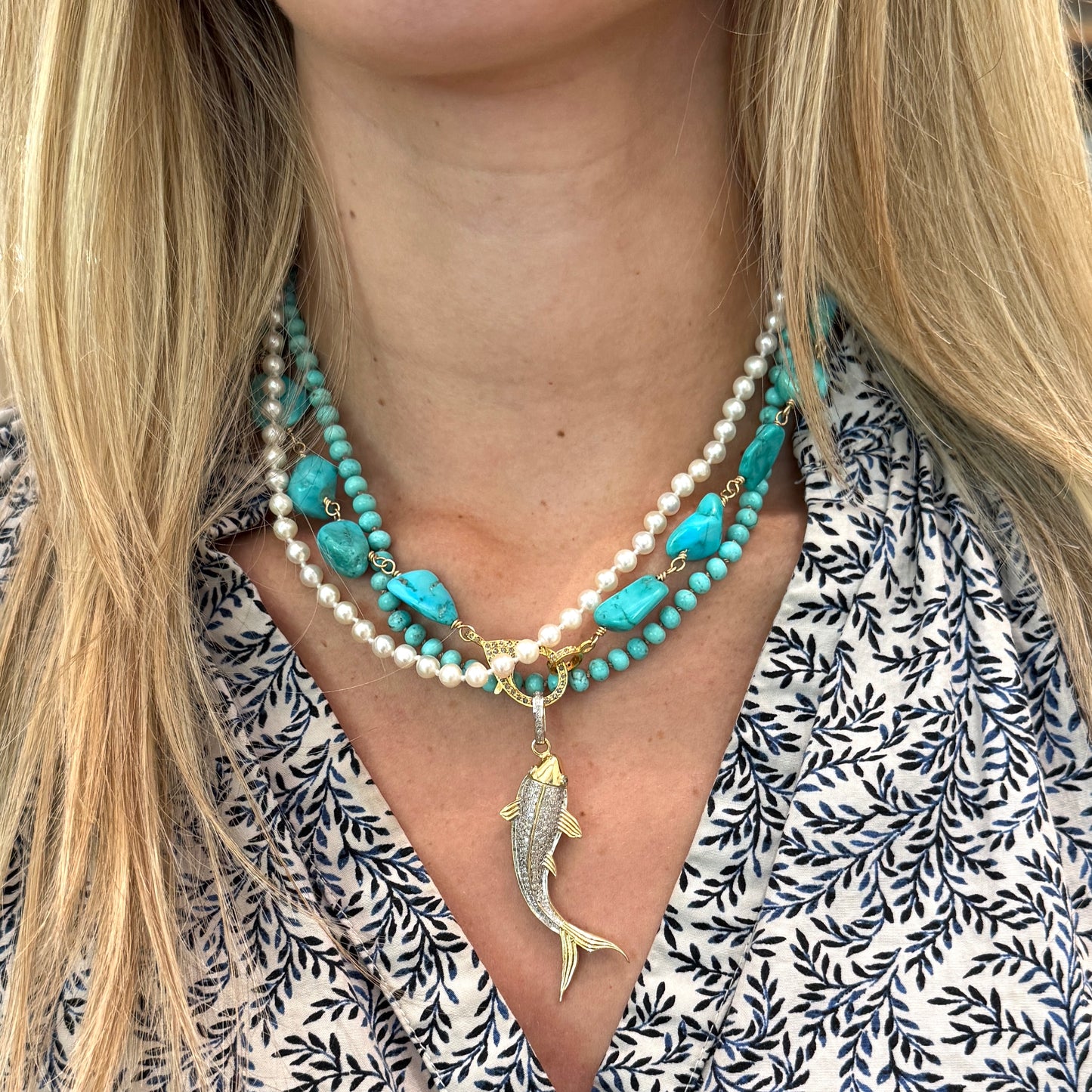 TRUNK-SHOW The Woods Pave Fish Pendant