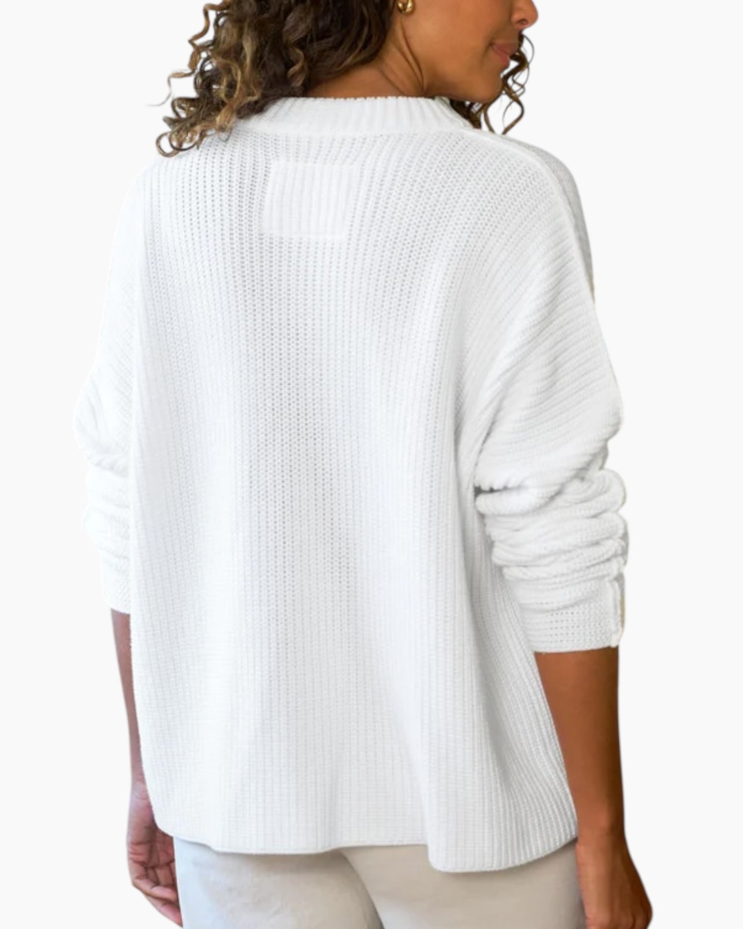 Frank & Eileen Montecito Cardigan White