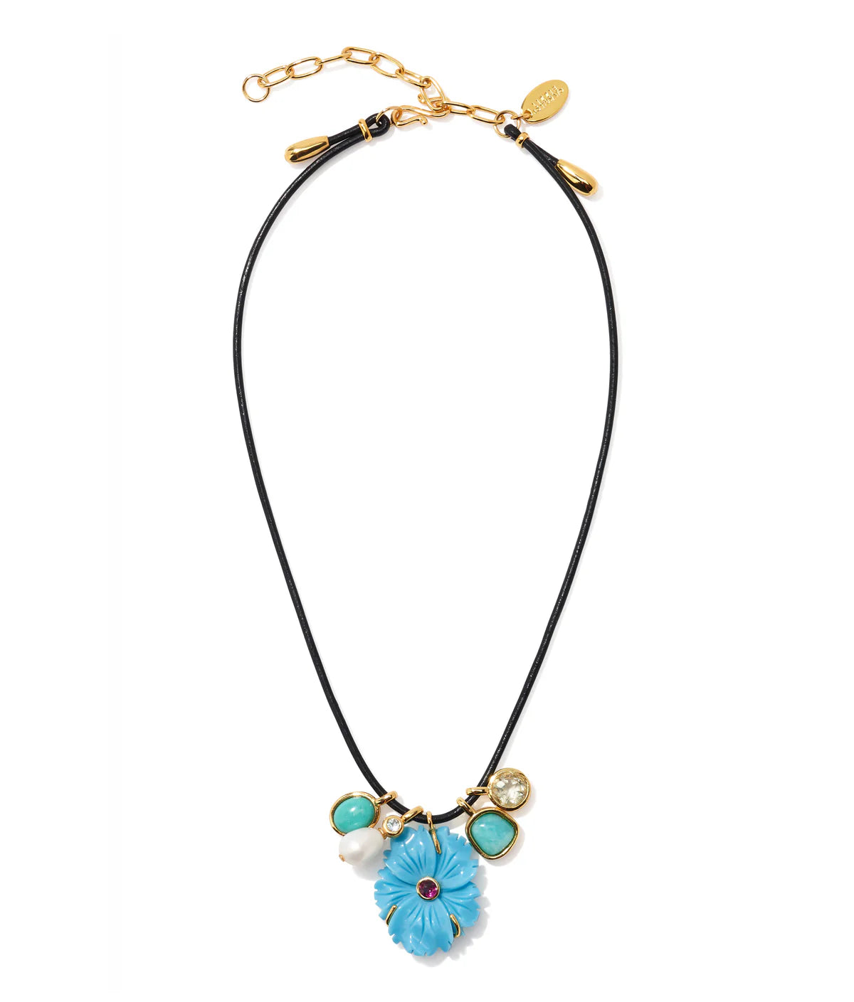 Lizzie Fortunato Shibori Flower Necklace