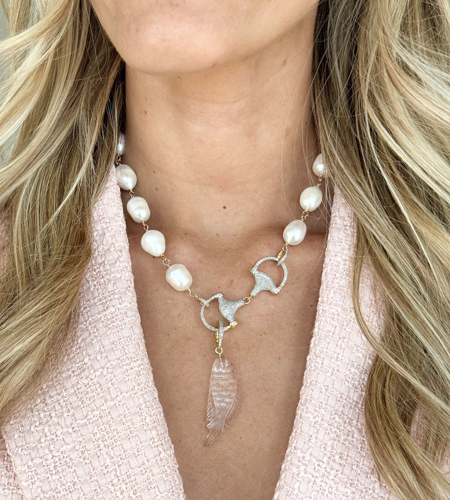 TRUNKSHOW The Woods Crystal Quartz Fish Pendant