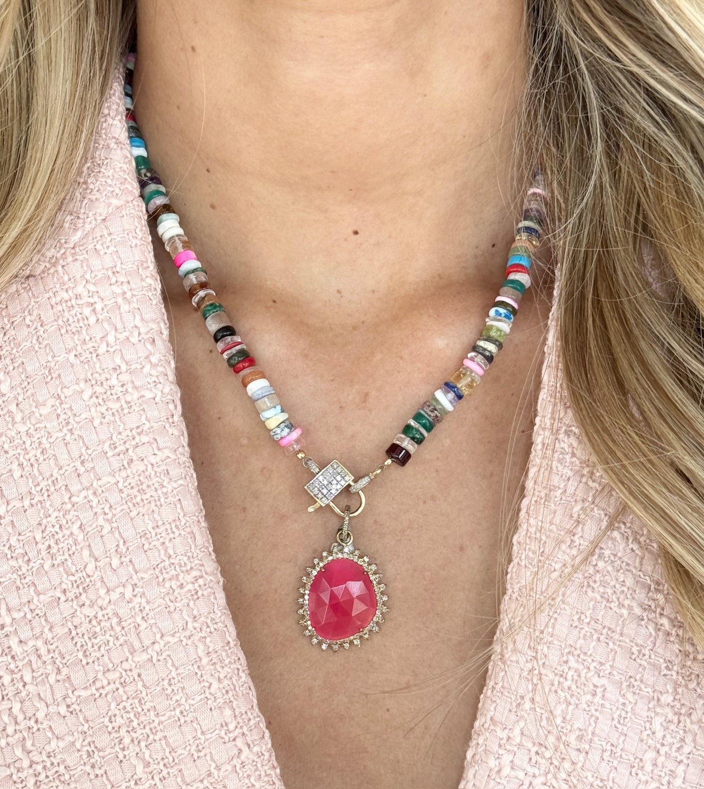 TRUNKSHOW The Woods Heishi Beaded Necklace, 17.5"