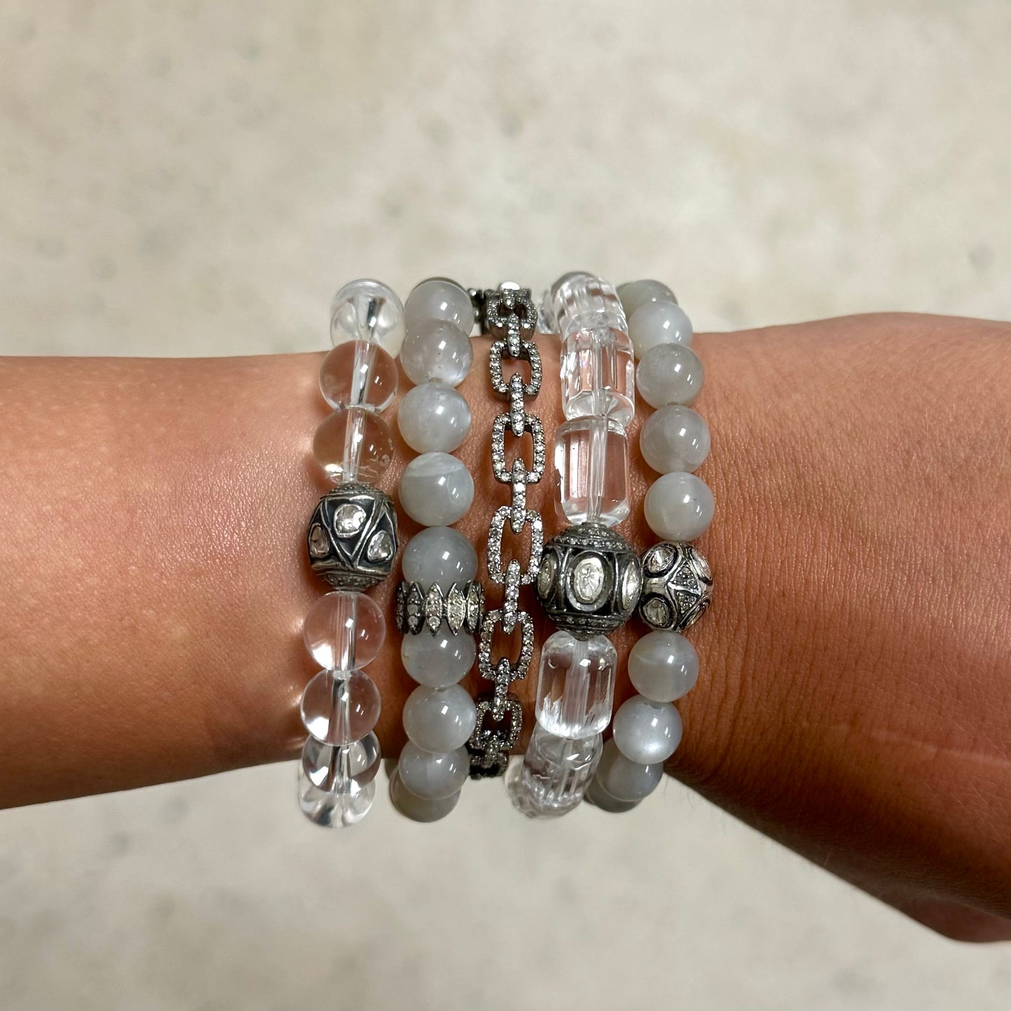 Sample Sale Grey Moonstone Bracelet