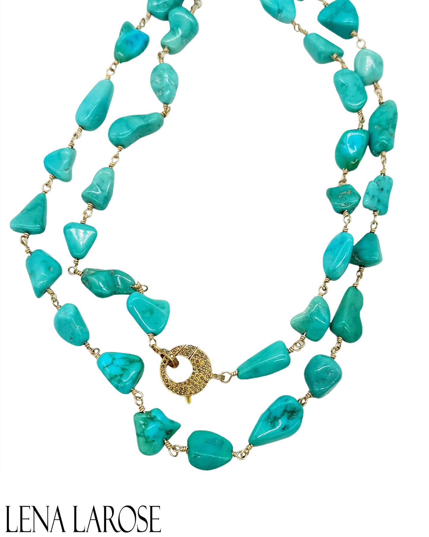 The Woods Fine Jewelry Sleeping Beauty Turquoise Chain, 35"