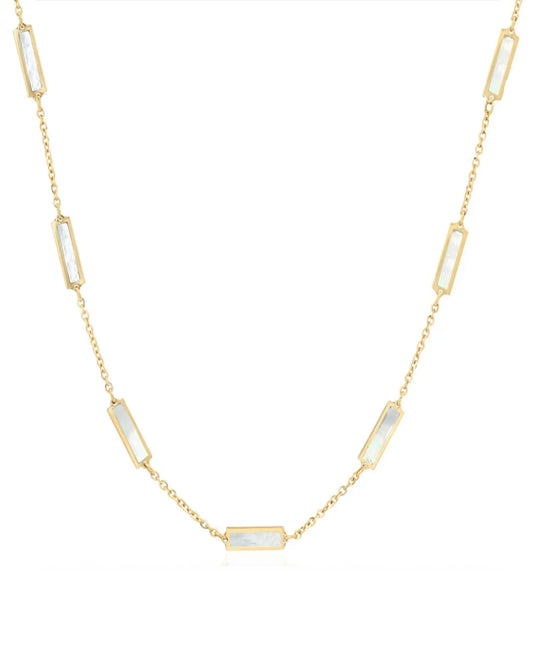 Vintage La Rose 14K Mother of Pearl Necklace