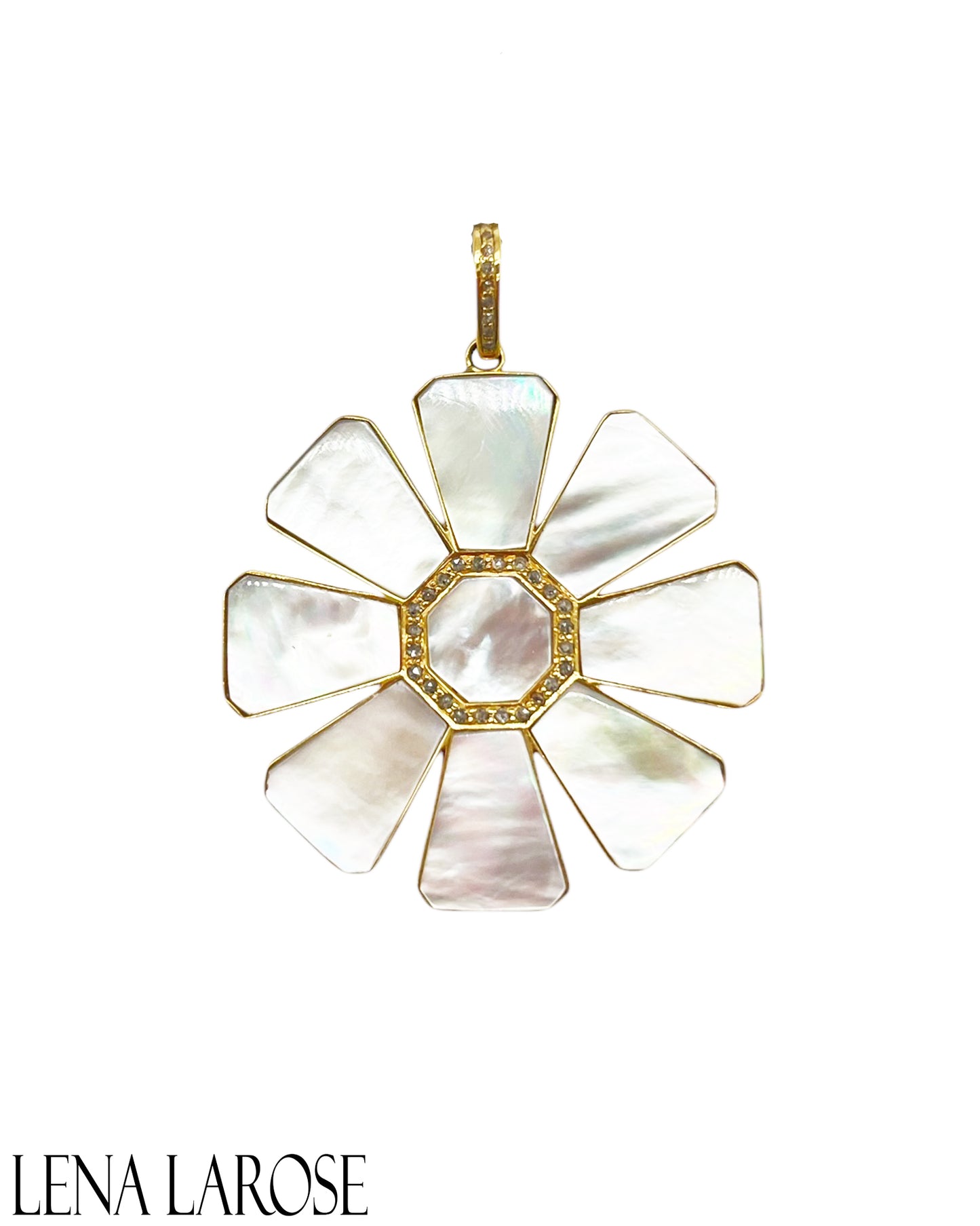 The Woods Fine Jewelry Mother of Pearl Flower Pendant
