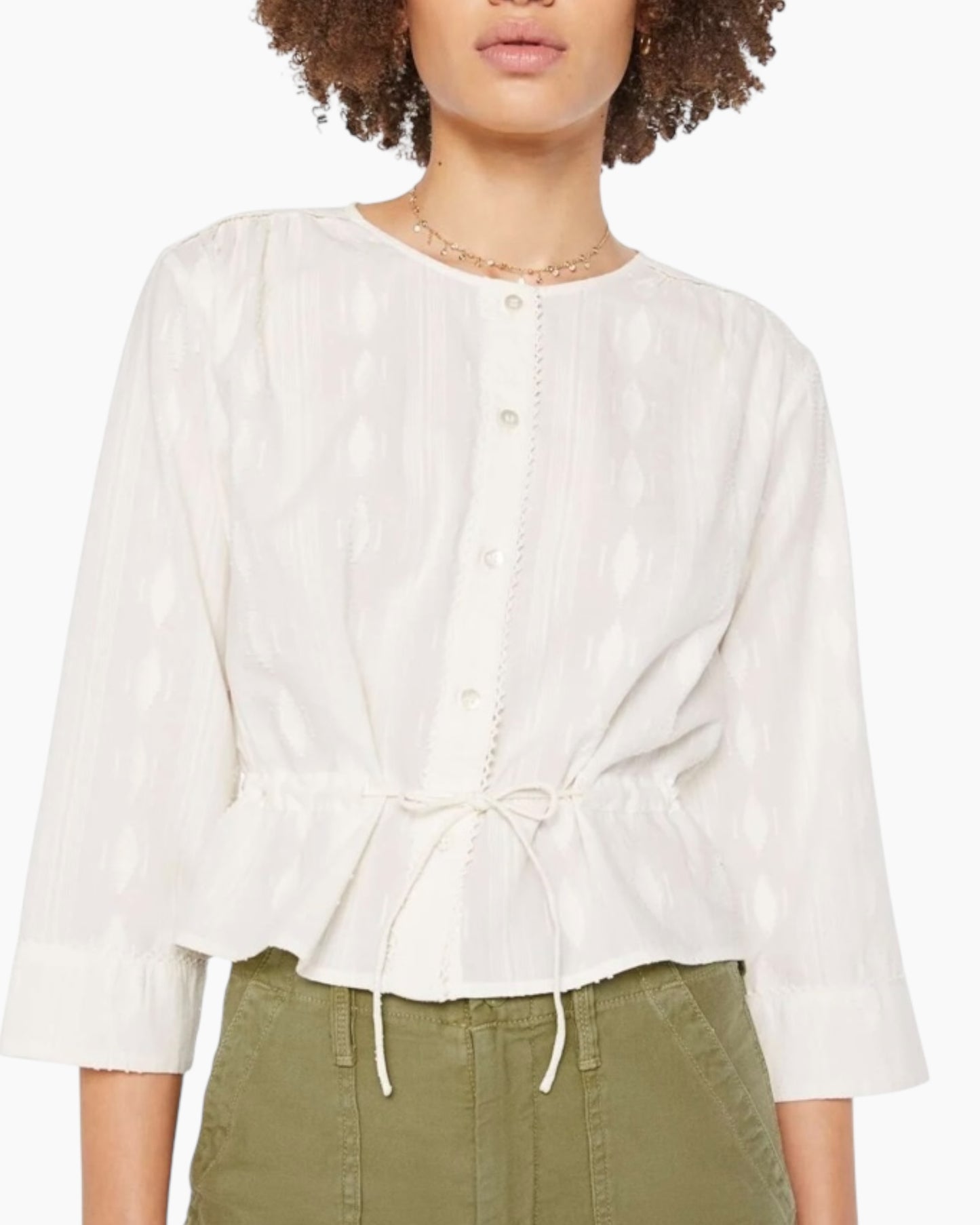 Mother Lace Up Top