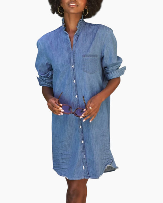 Frank & Eileen Mary Ruffle Shirtdress