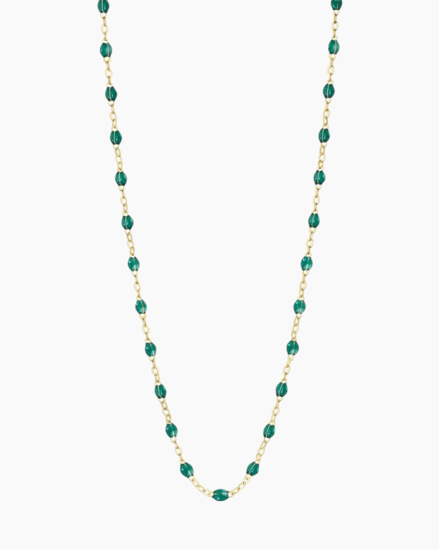 Classic Gigi Necklace Emerald 16.5"