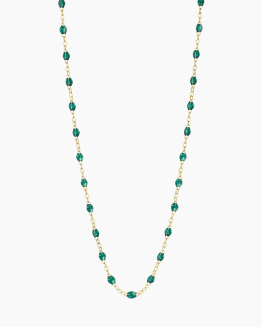 Classic Gigi Necklace Emerald 16.5"