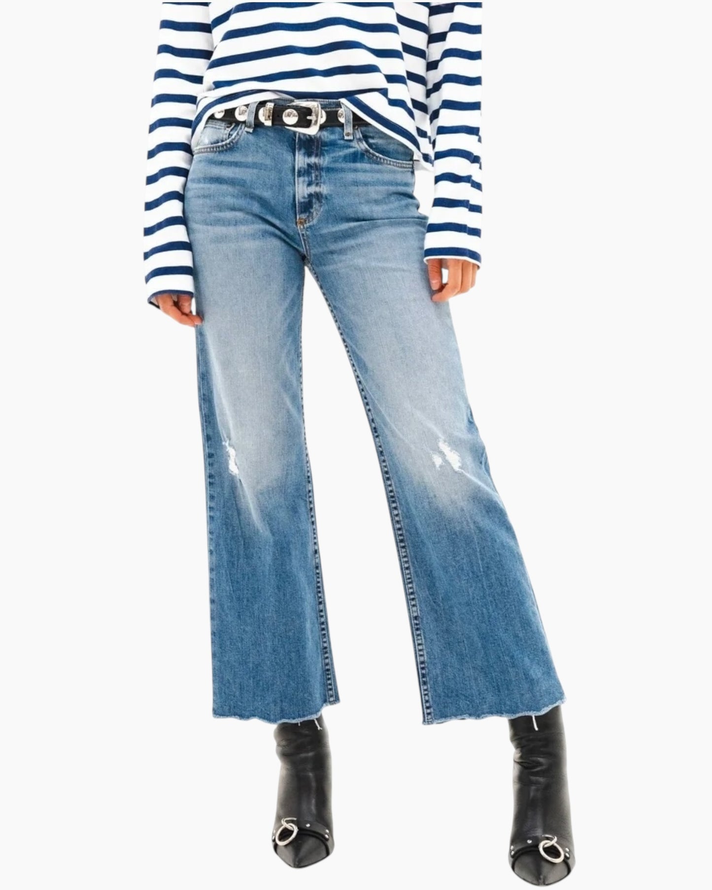 Askk NY Cropped Wide Leg Jean