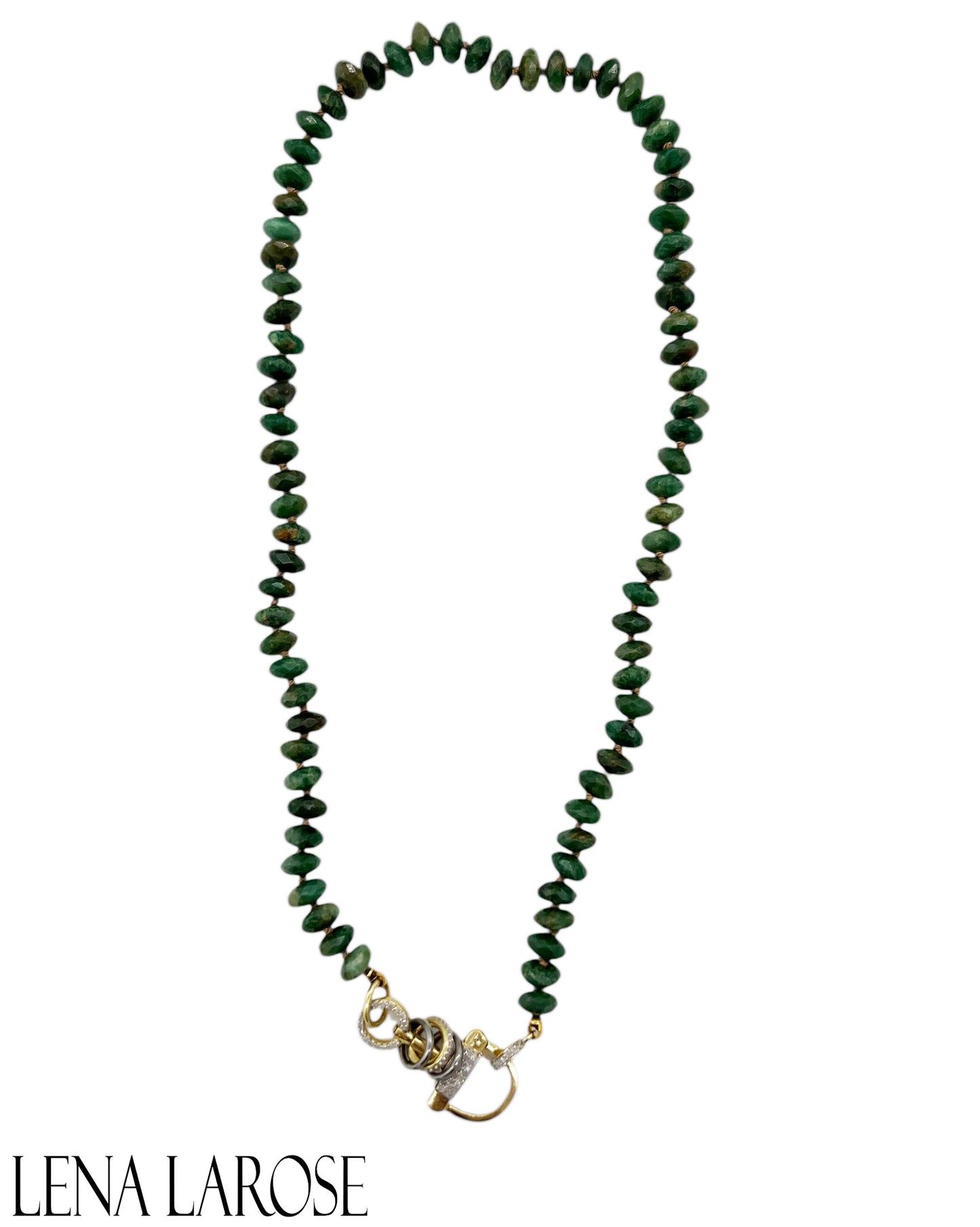 TRUNKSHOW The Woods African Jade Diamond Chain 18"