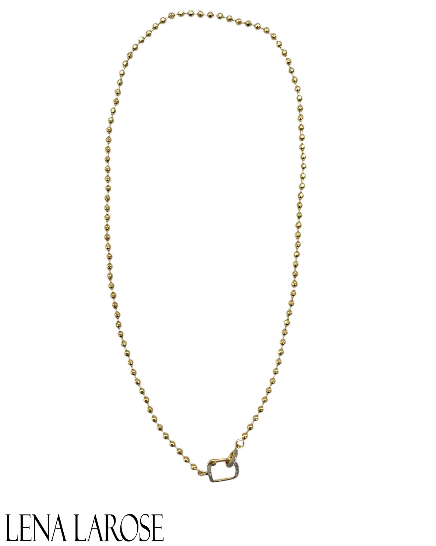 TRUNKSHOW The Woods Brass Ball Paperclip Chain 17"