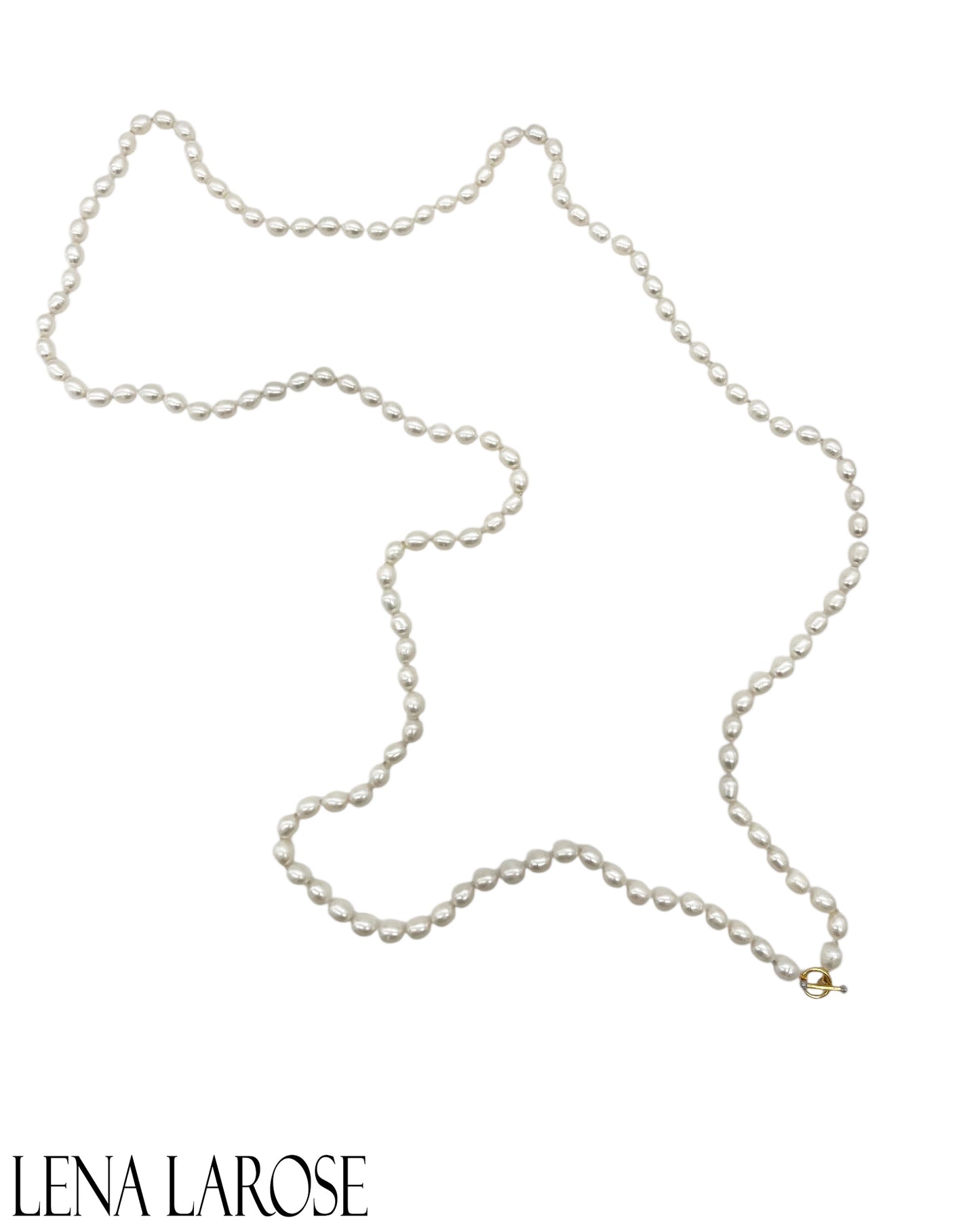 TRUNKSHOW The Woods Toggle Pearl Long Necklace 53"