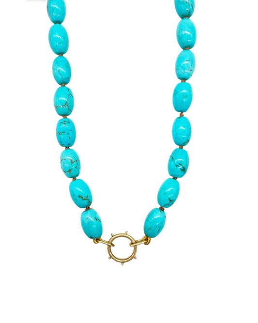 Vintage La Rose 14K Turquoise Chain
