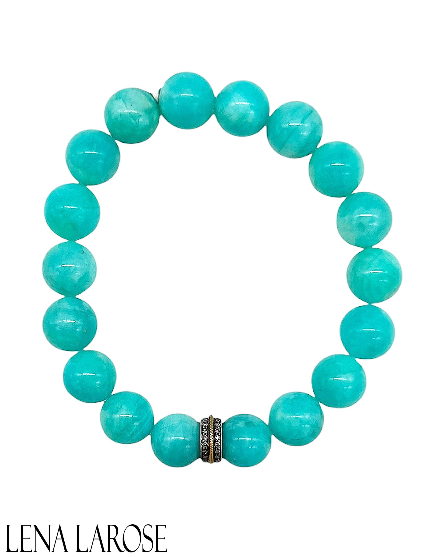 The Woods Amazonite 14K Rondel Bracelet