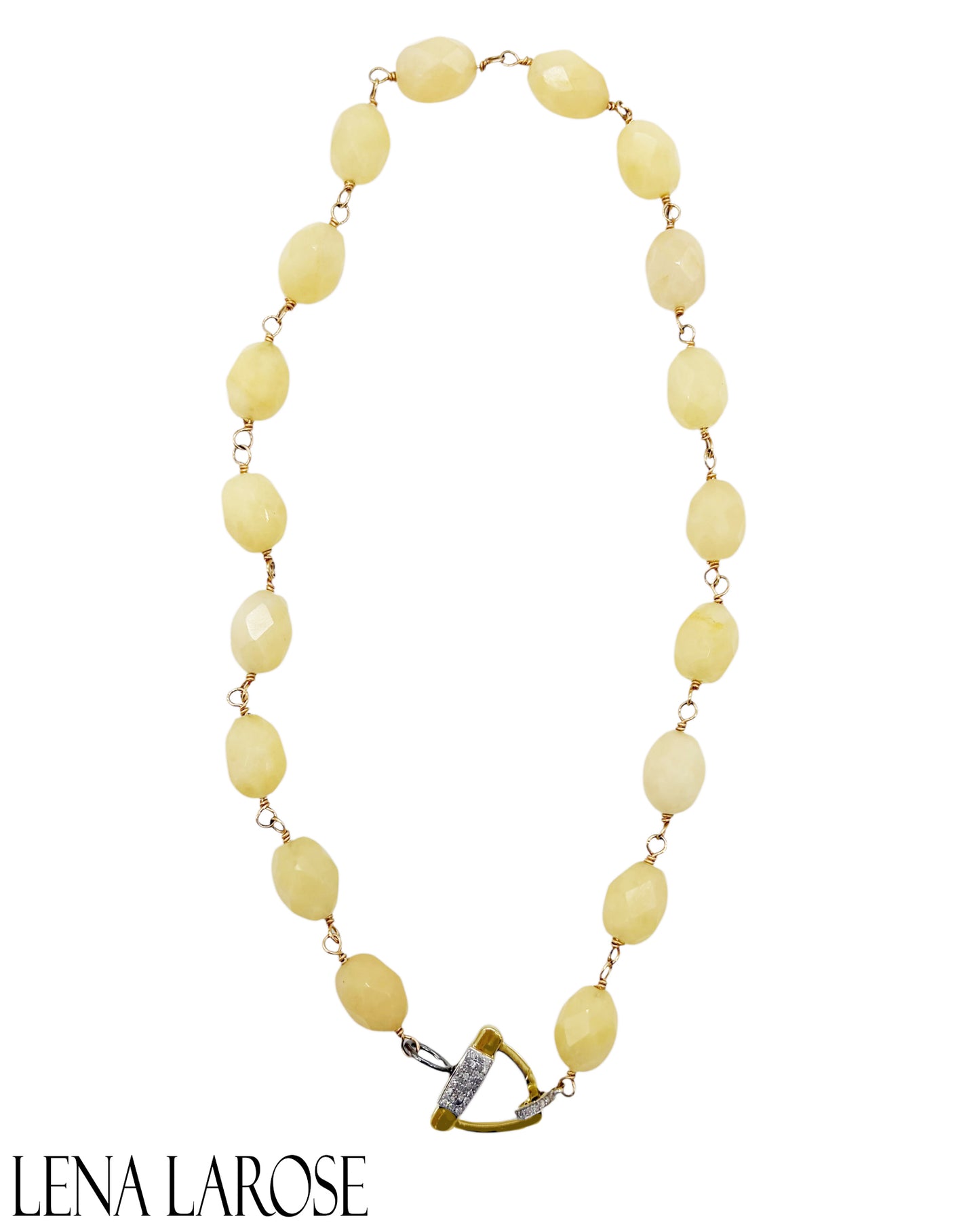 The Woods Butter Jade Diamond Chain 17.5"