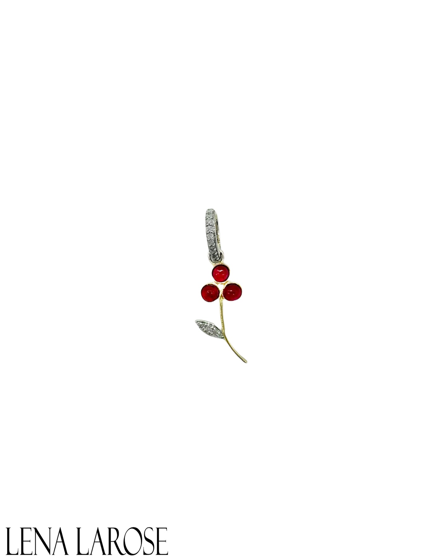 The Woods Red Stone Flower Pendant