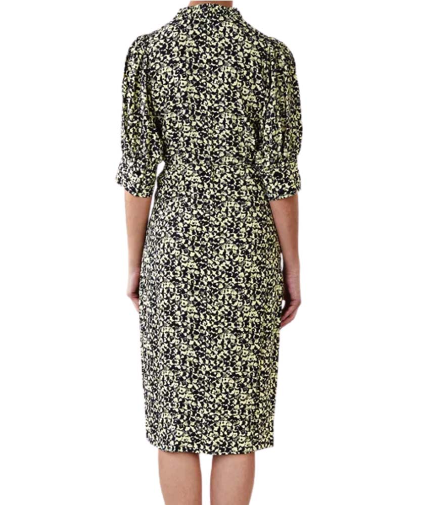 Ganni Wrap Ruffle Dress - Phantom
