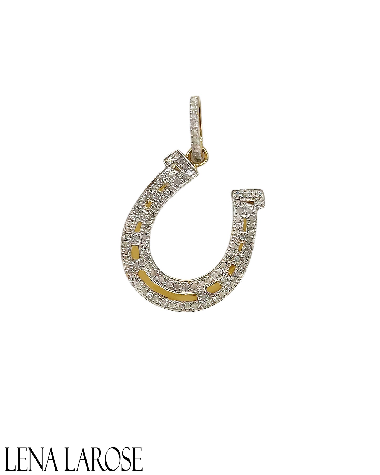 TRUNKSHOW The Woods Diamond and Brass Horseshoe Pendant