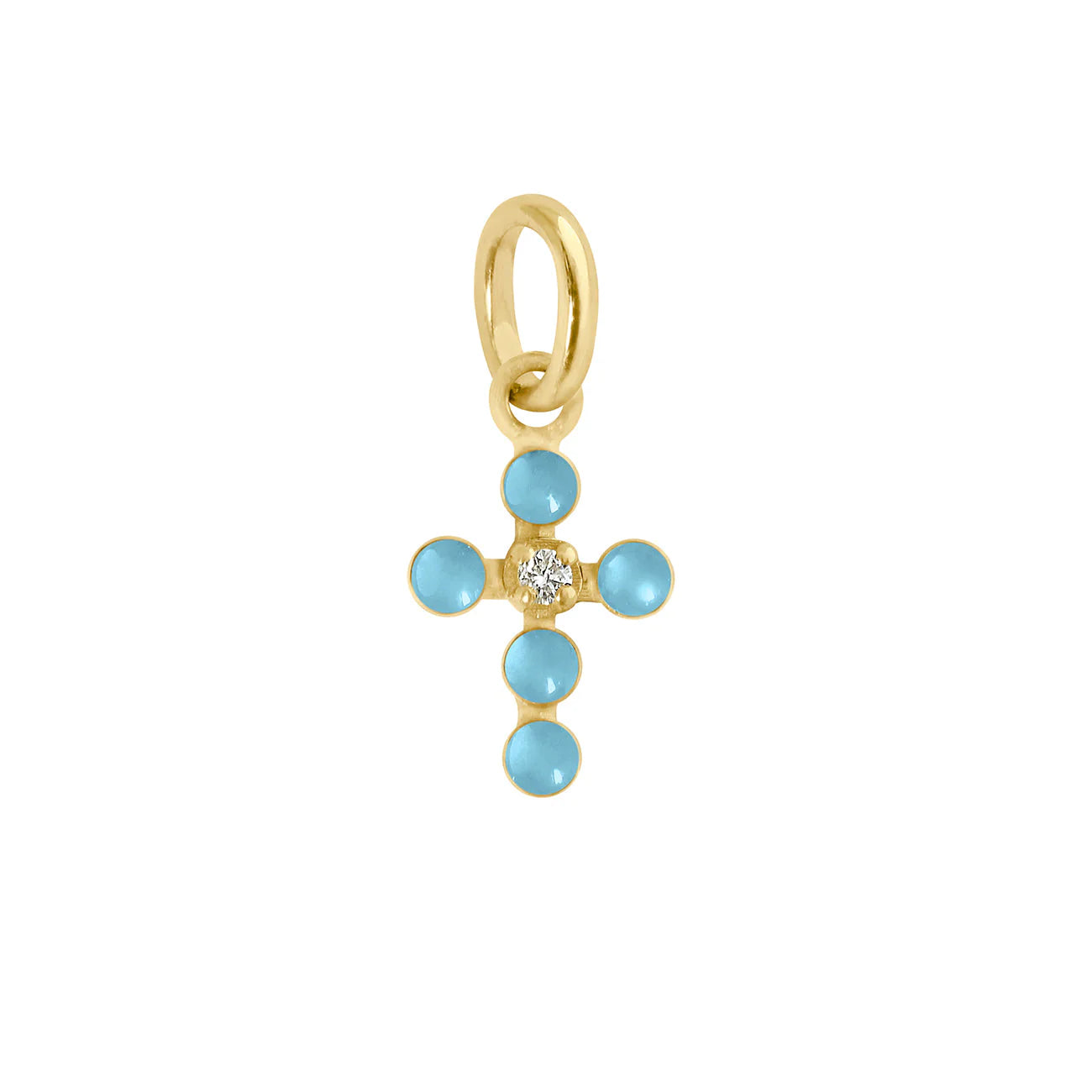 Gigi Pearled Cross Diamond Pendant
