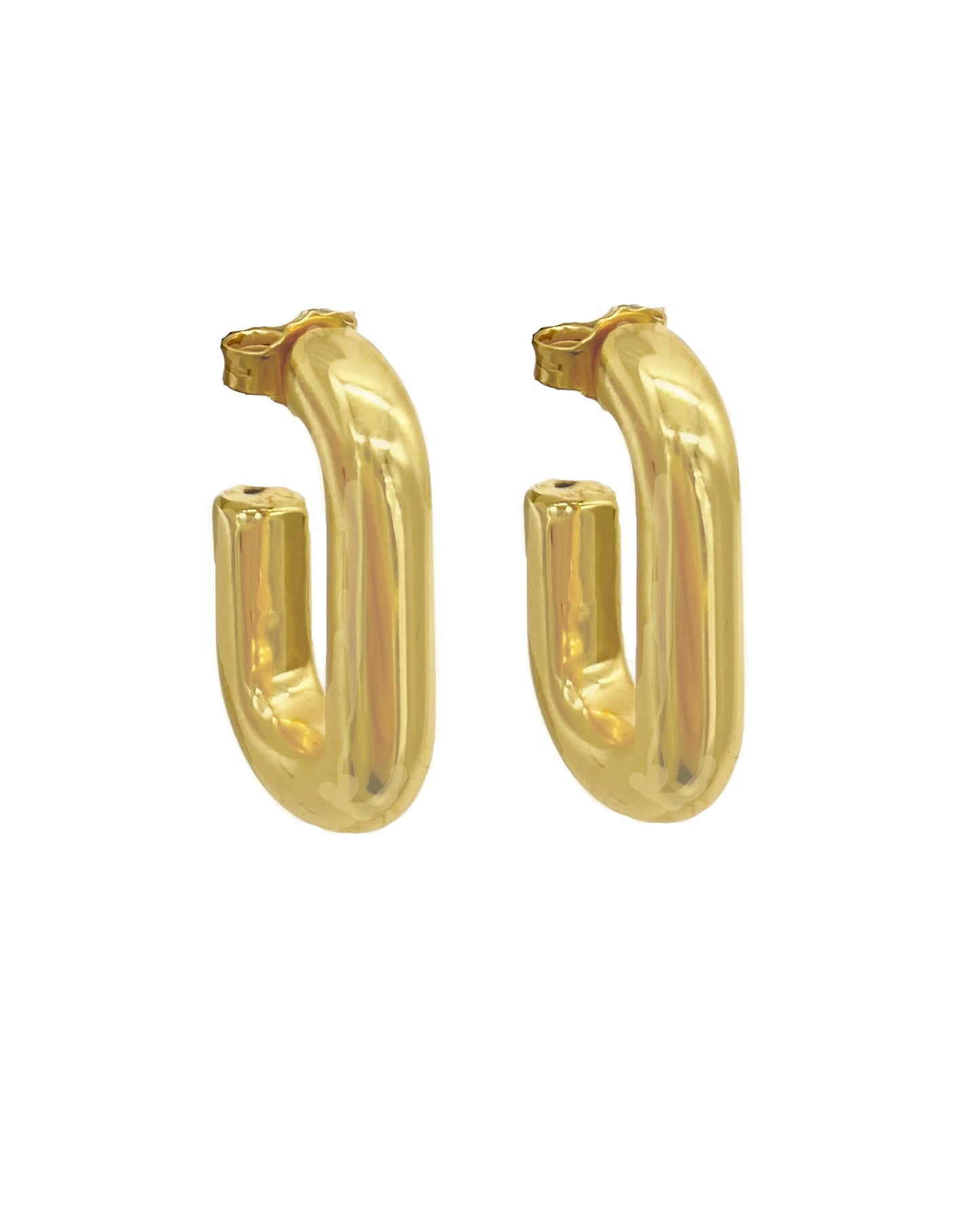 Vintage La Rose 14K Chunky Hoop