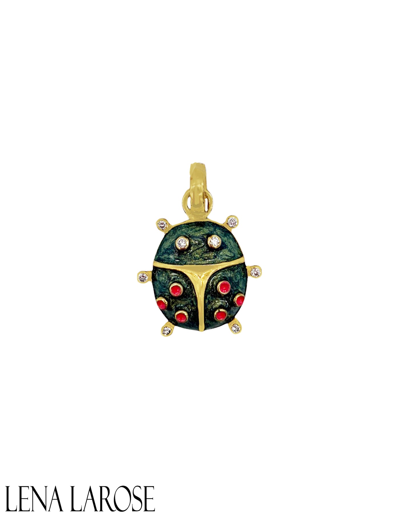 TRUNK-SHOW Royal Nomad Metallic Pine Ladybug Pendant