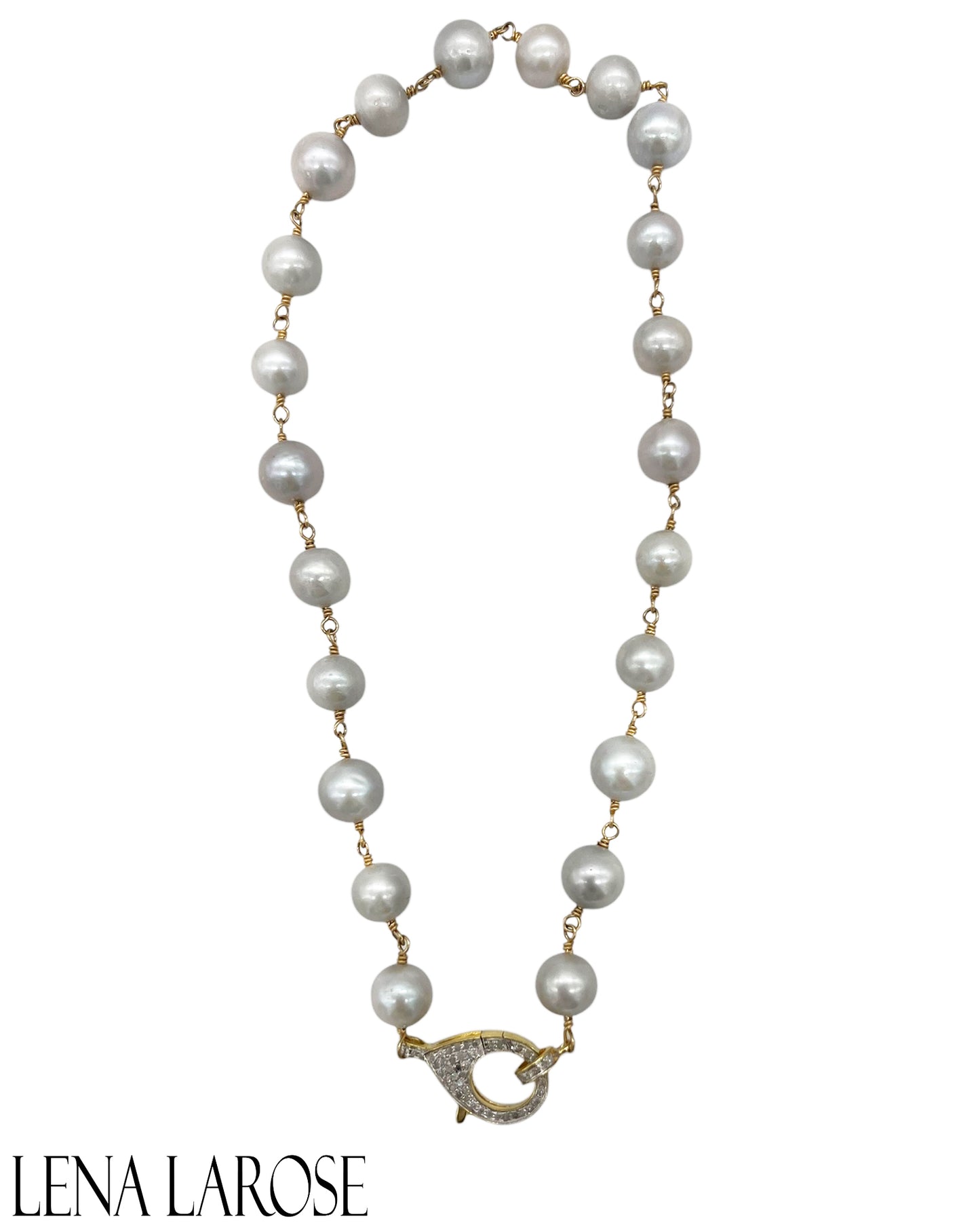 TRUNKSHOW The Woods Grey Pearl Chain 17.75"