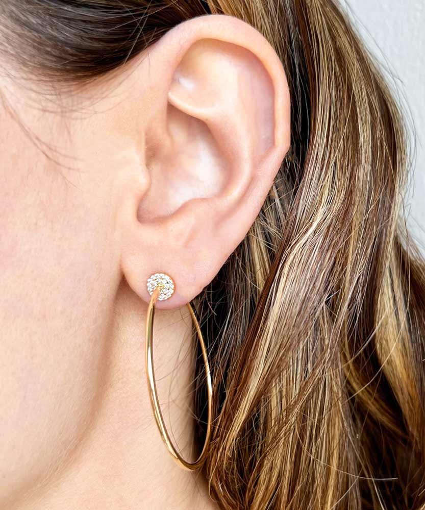 Vintage La Rose 14k Gold Hoops