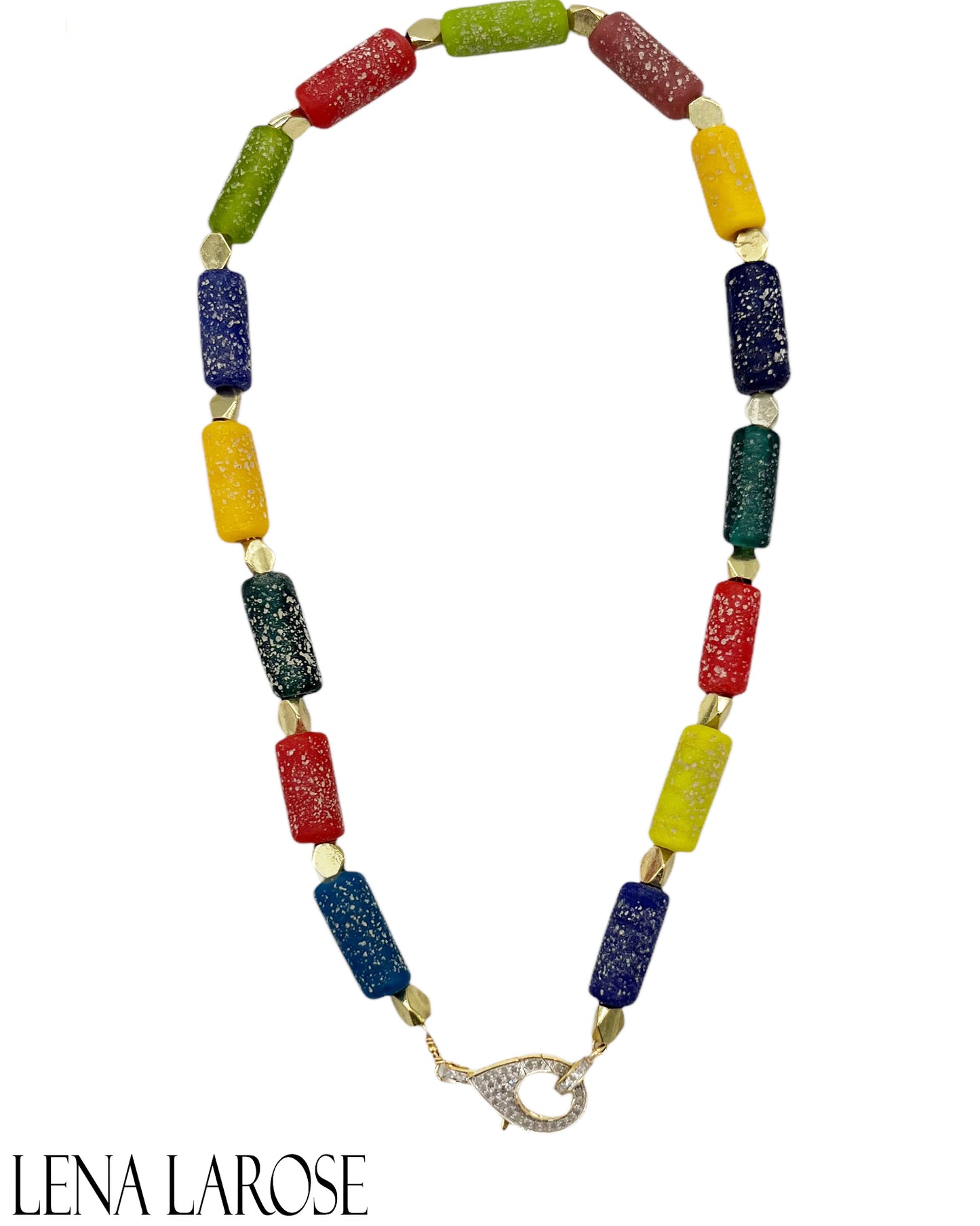 TRUNKSHOW The Woods Lampwork Bead Necklace, 19"
