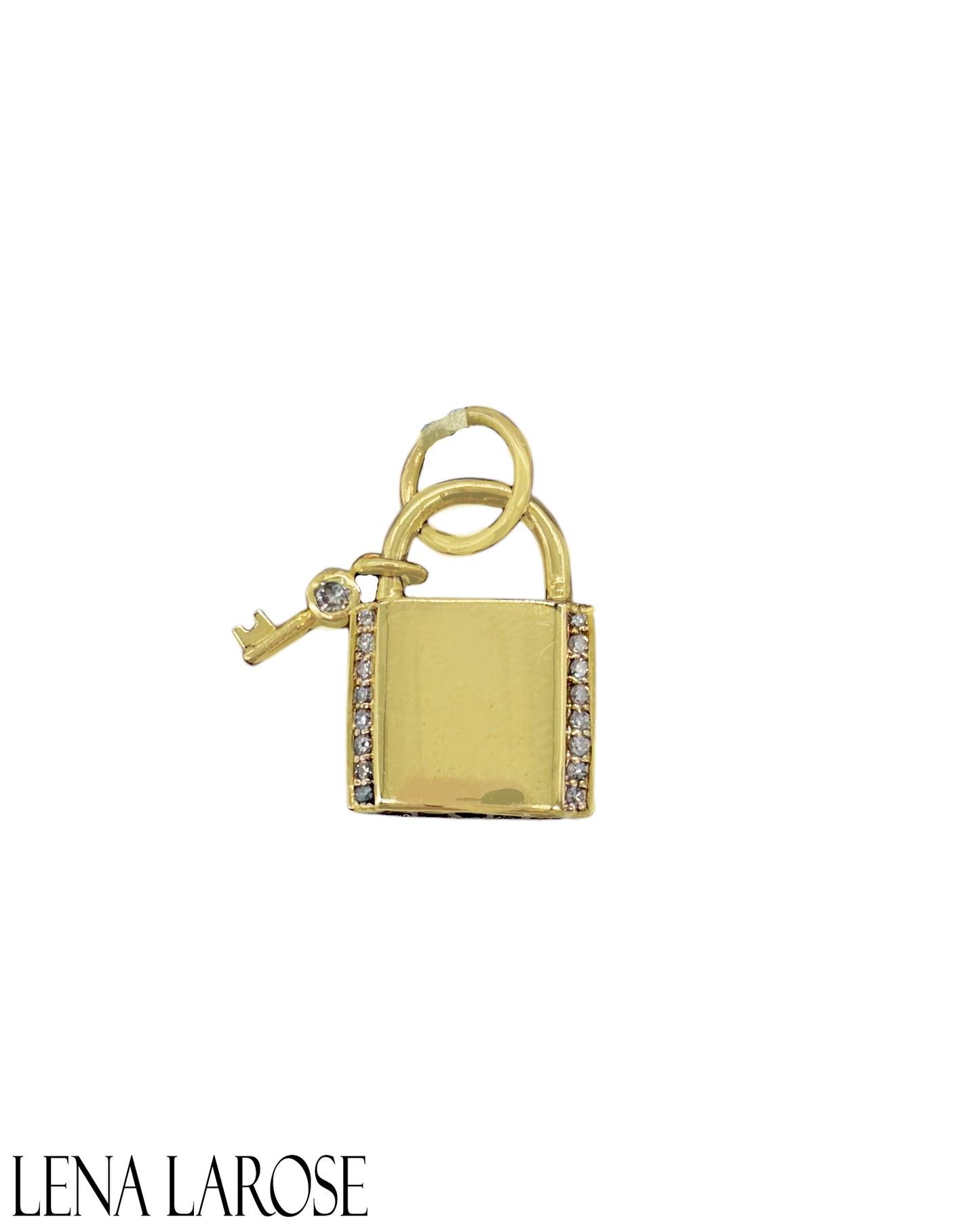 Vintage La Rose 14K Lock and Key Pendant