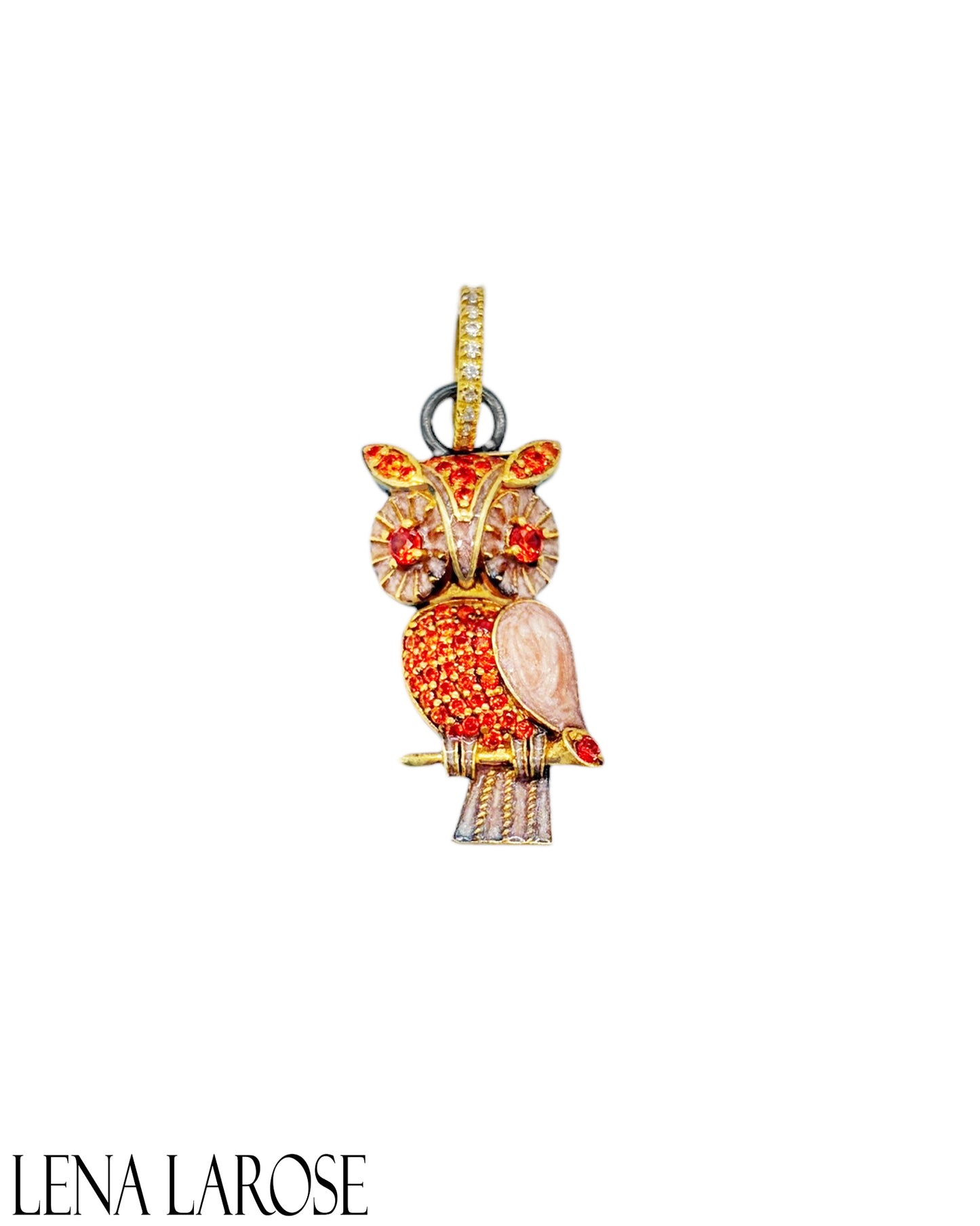 Royal Nomad Owl Pendant Metallic Blush
