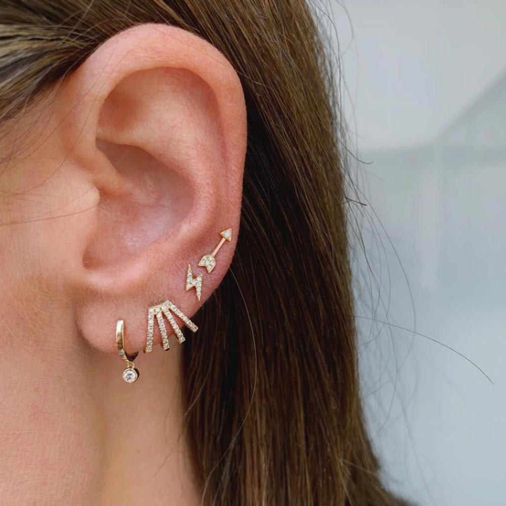 EF Collection Multi Huggie Earrings