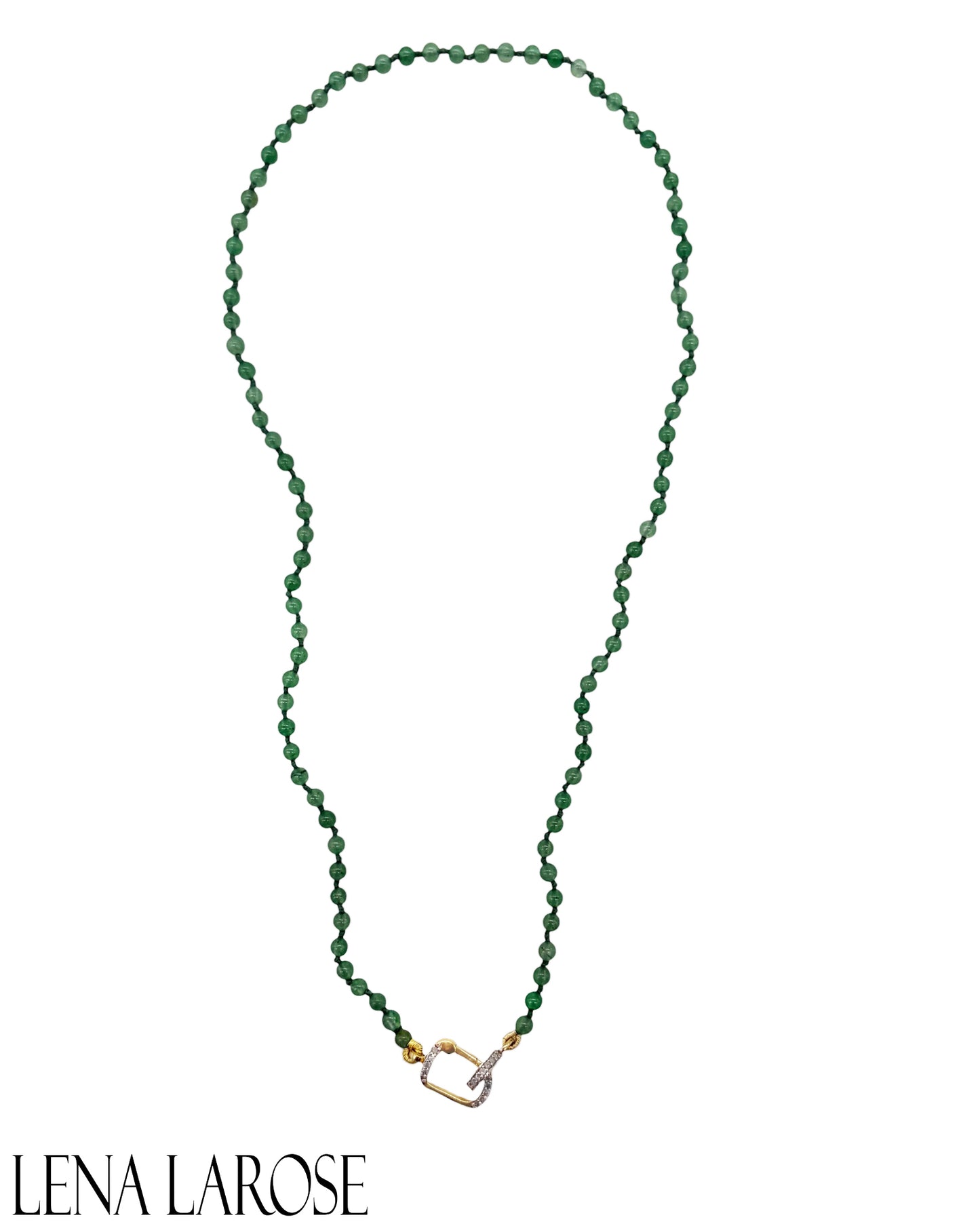 The Woods Petite Jade Beaded Chain 18"