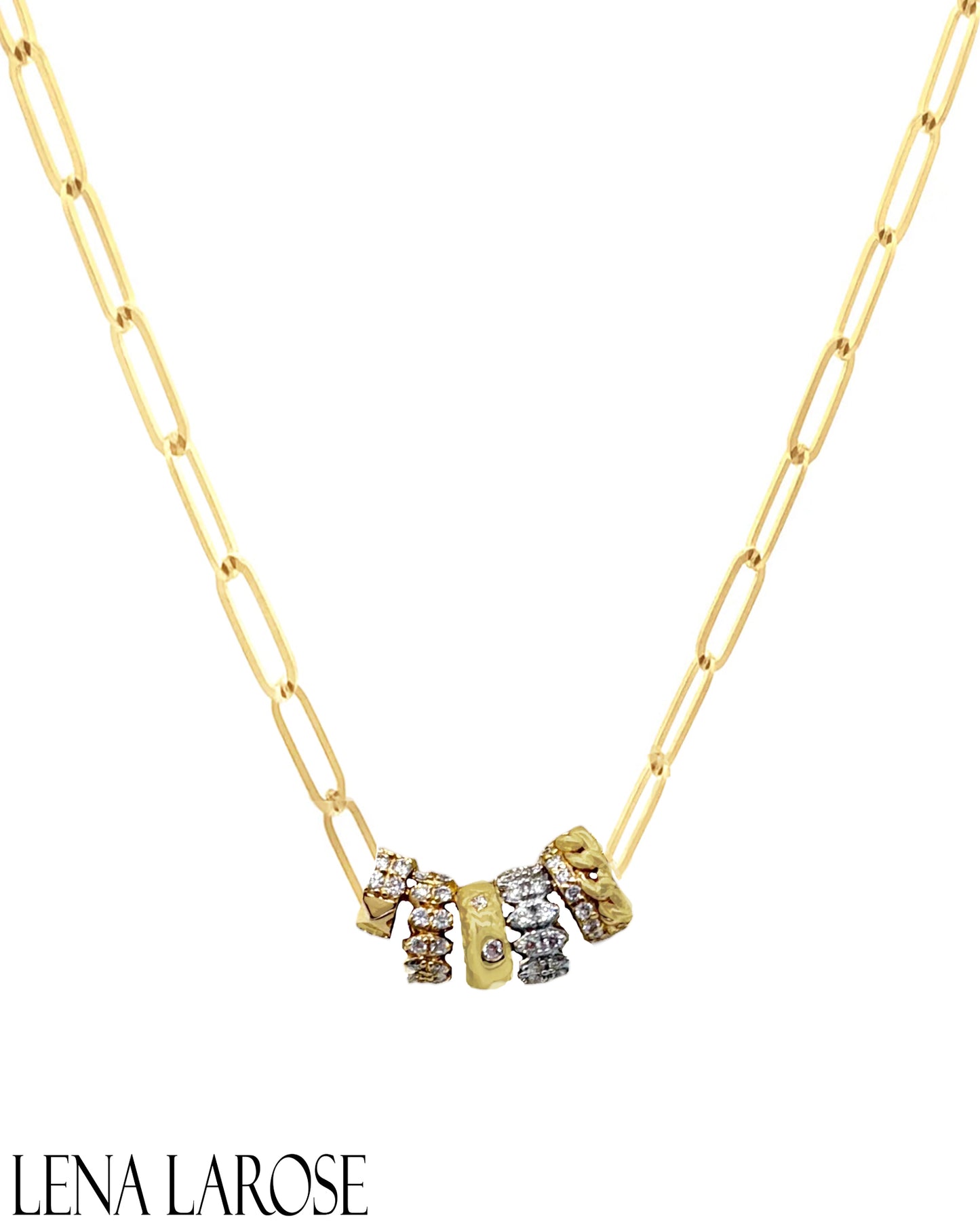 Vintage La Rose 14K Rondell Necklace